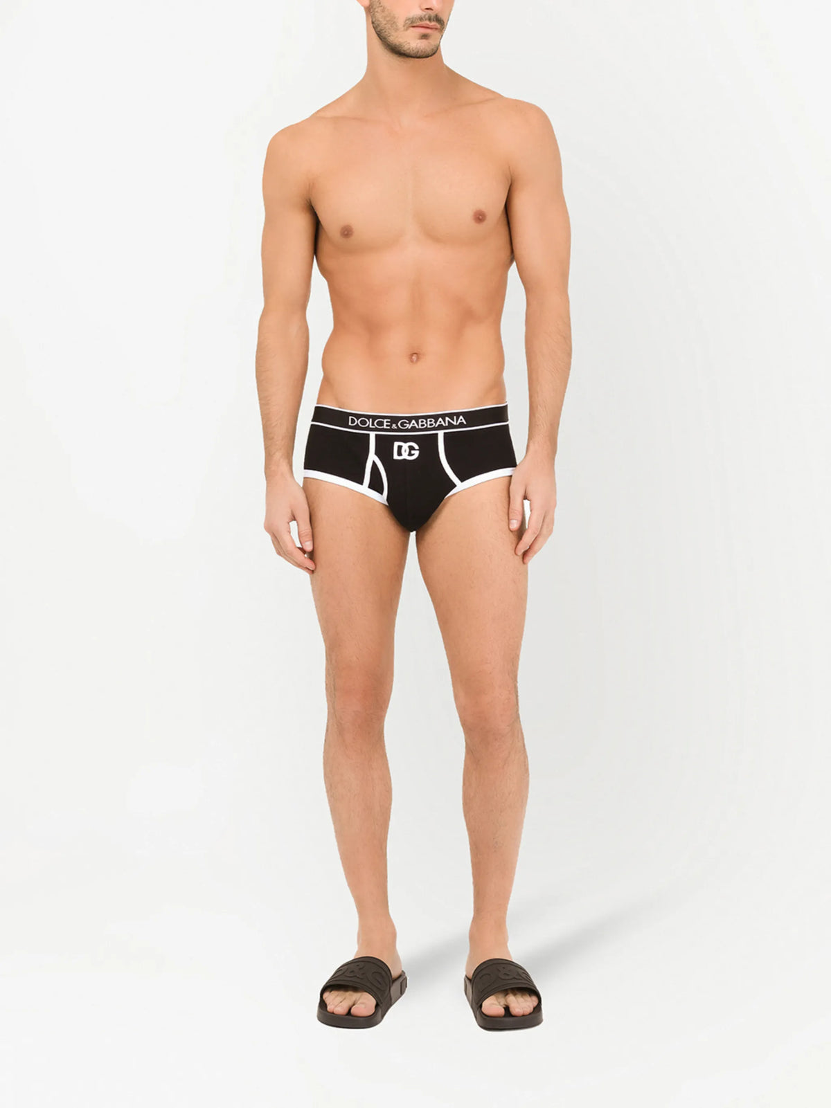 Brando logo-patch ribbed briefs