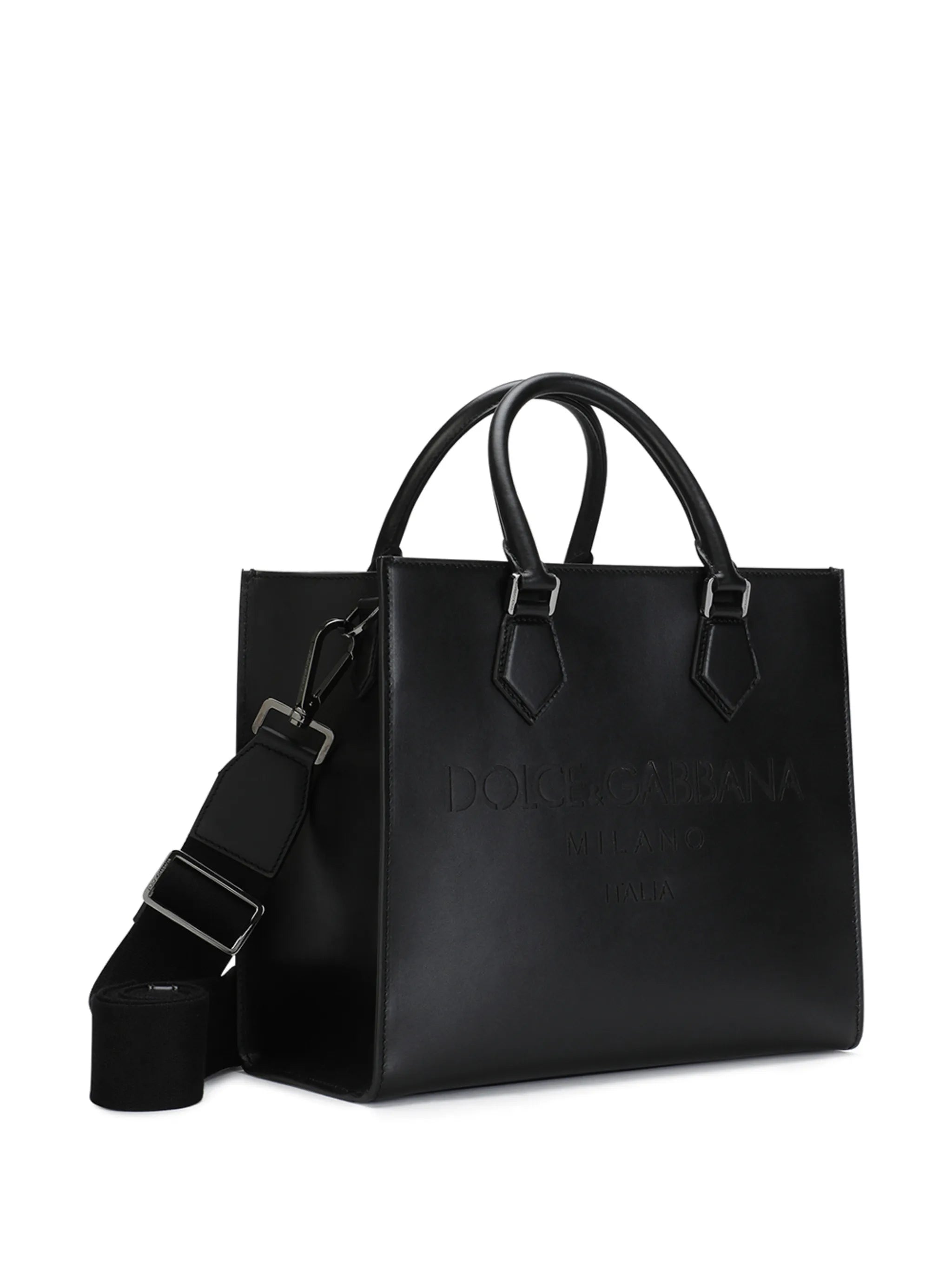 Edge leather tote bag