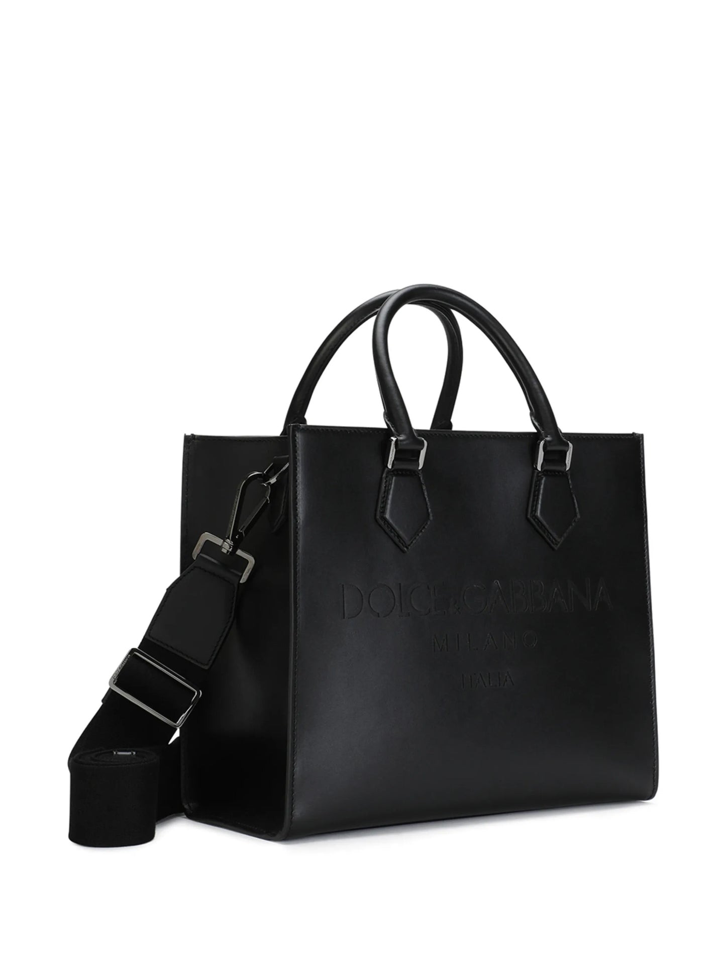 Edge leather tote bag