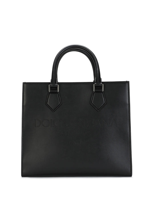 Edge leather tote bag