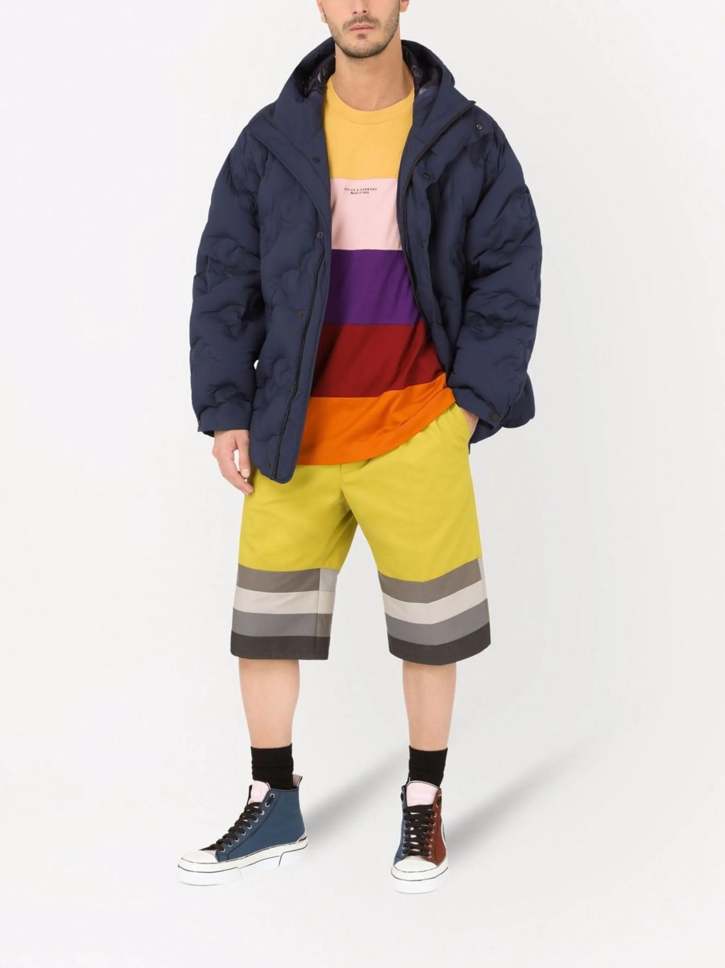 quilted DG logo coat