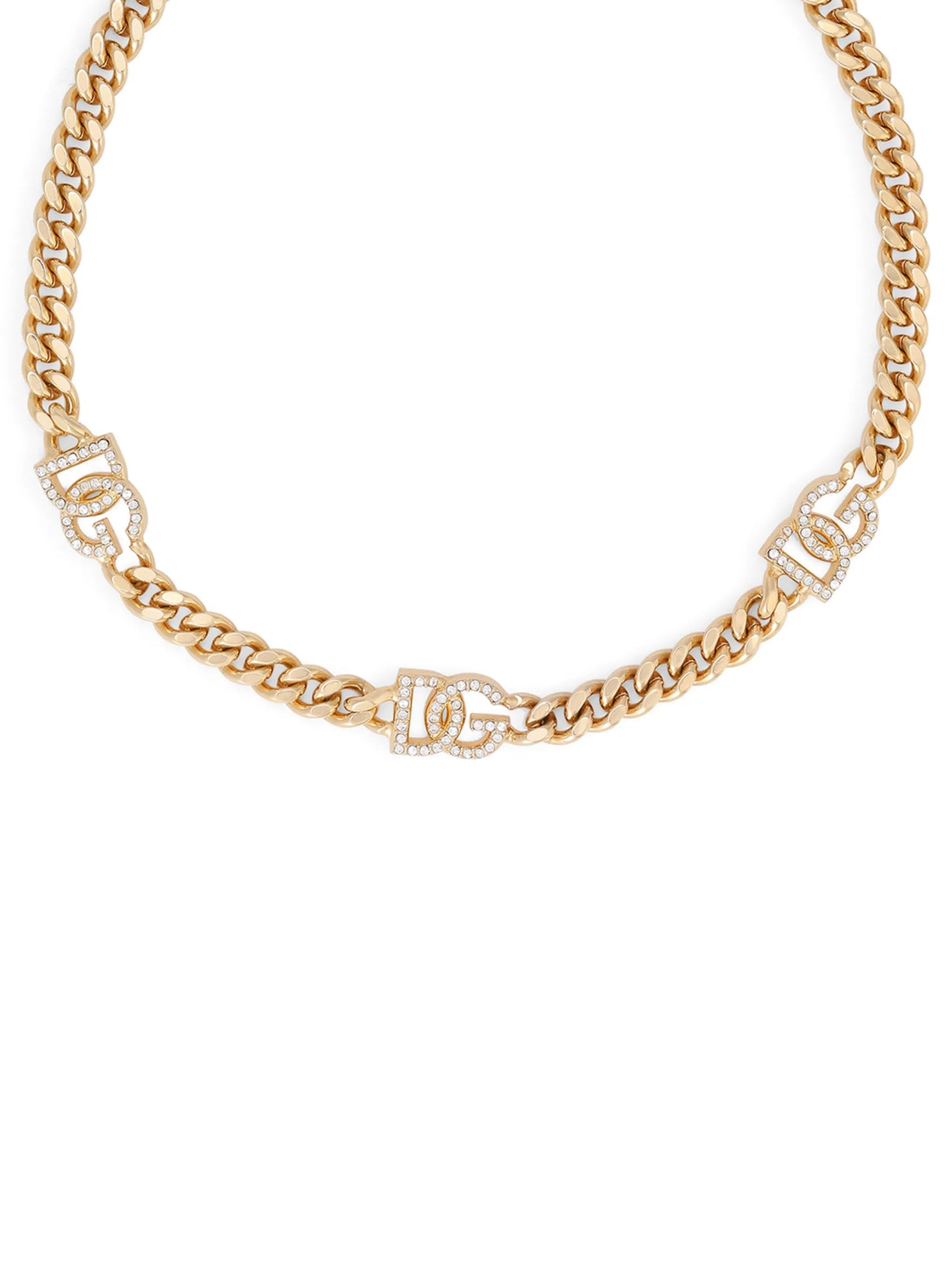 DG-logo rhinestone-embellished choker