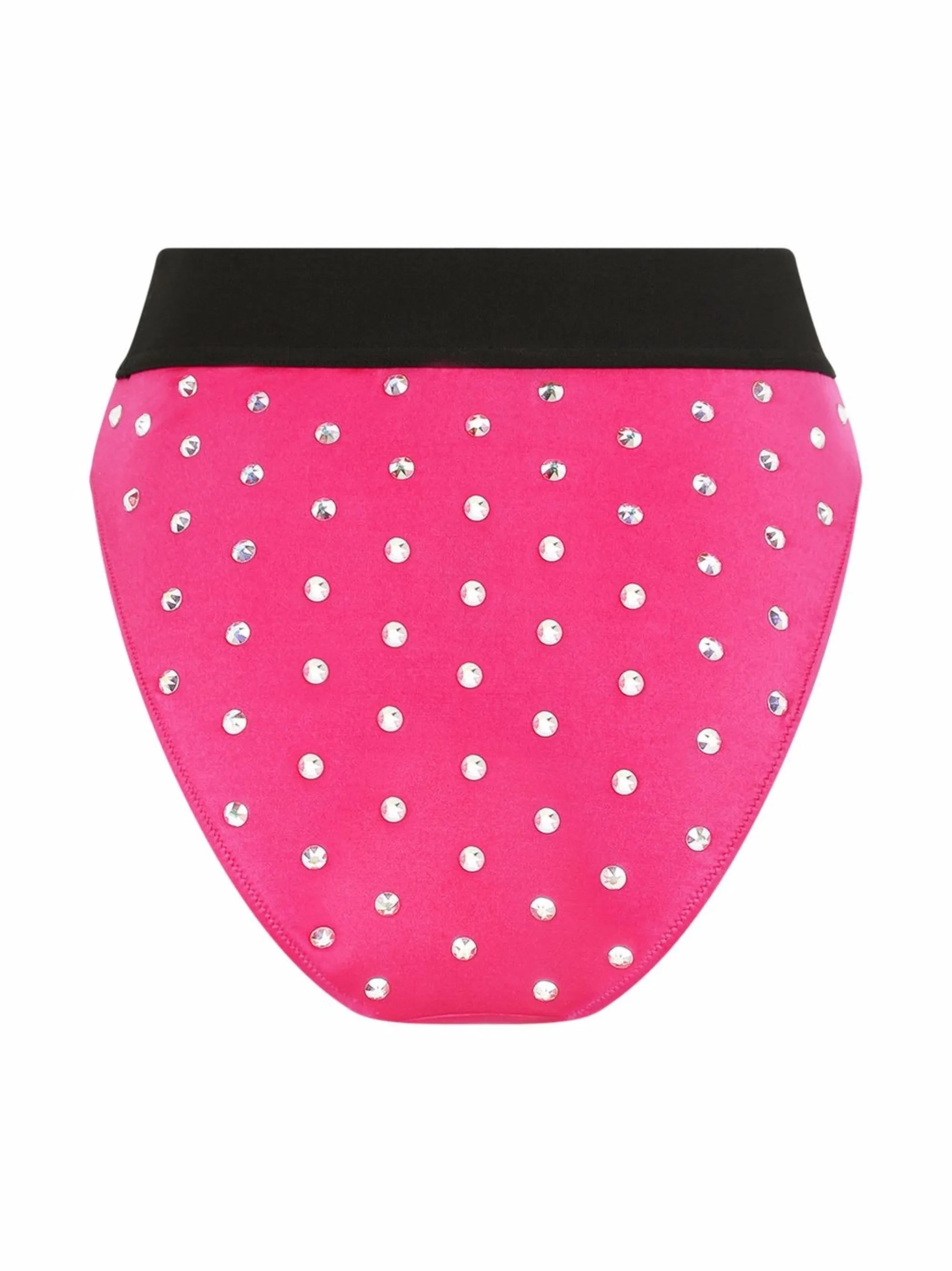 rhinestone-embellished high-waisted briefs