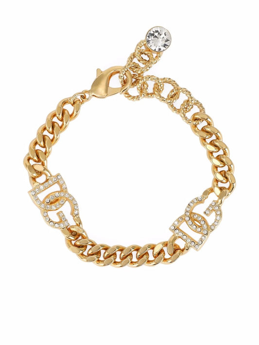 DG-logo rhinestone-embellished bracelet