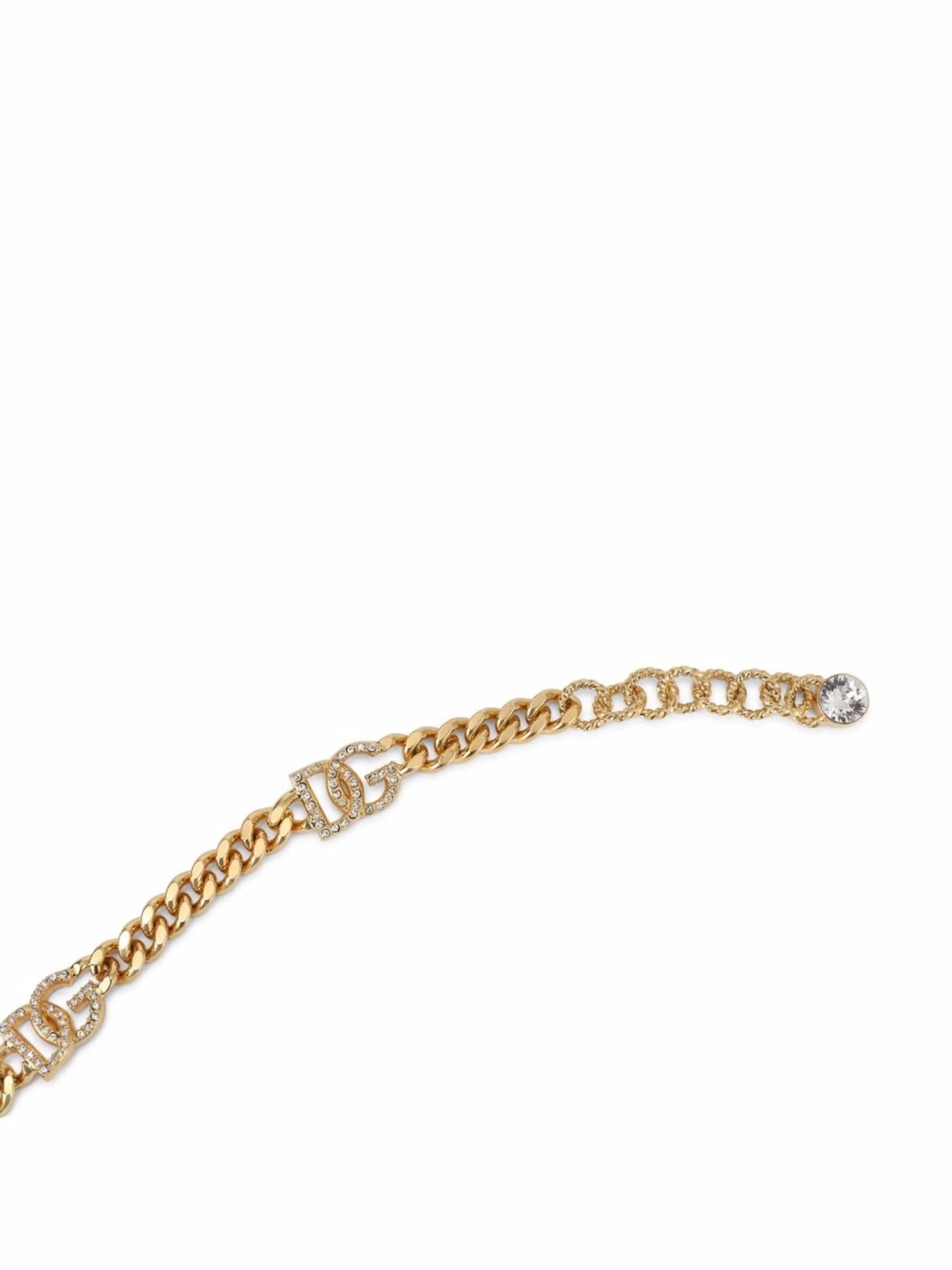 DG-logo rhinestone-embellished bracelet