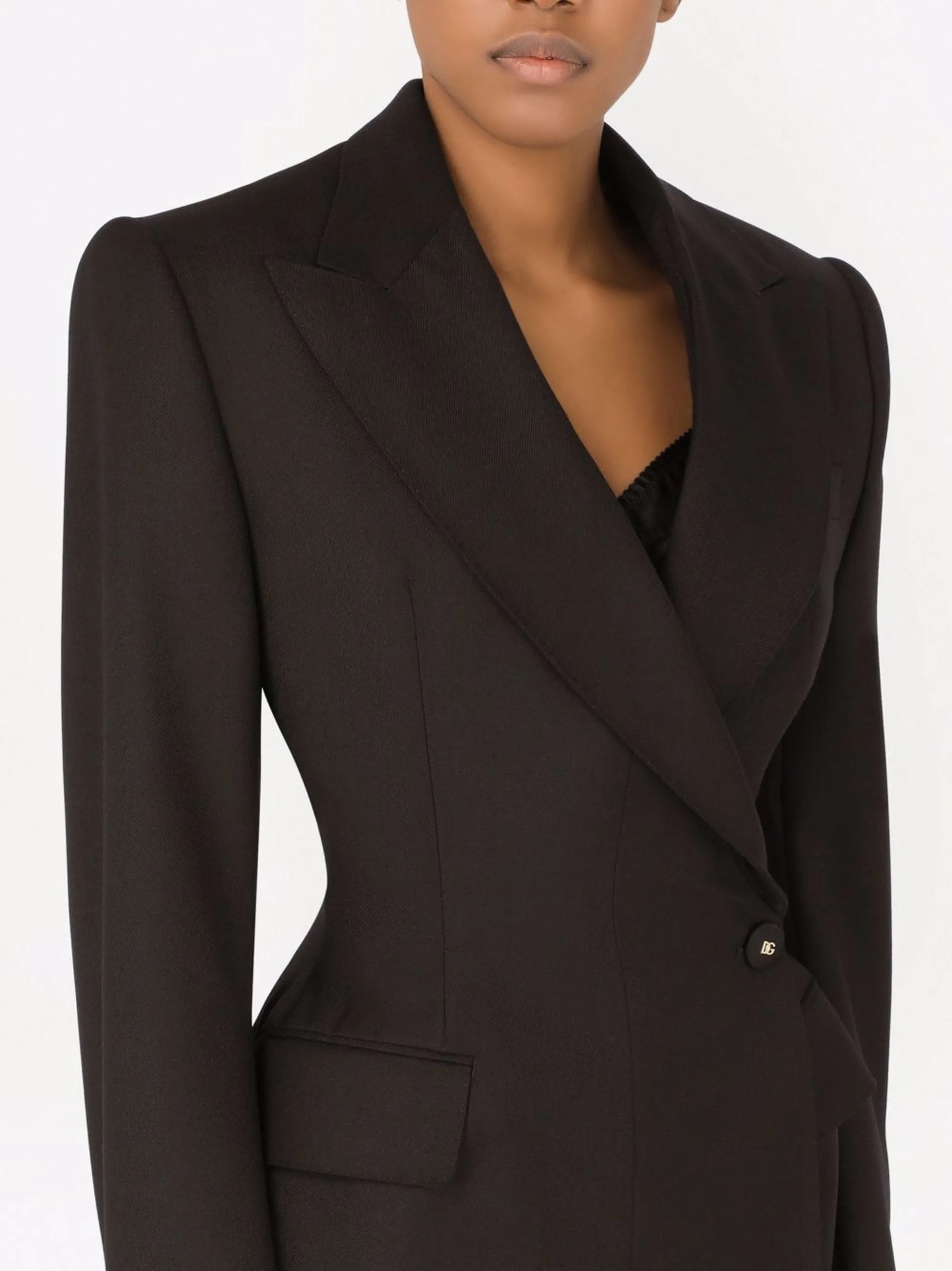 double-breasted wool blazer