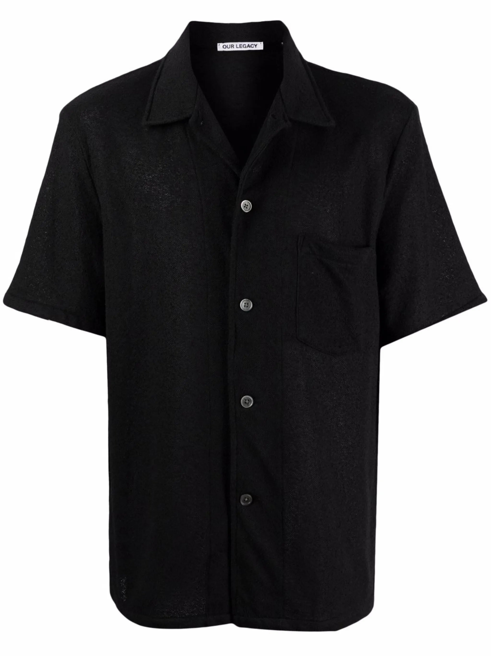 bouclé short-sleeve shirt
