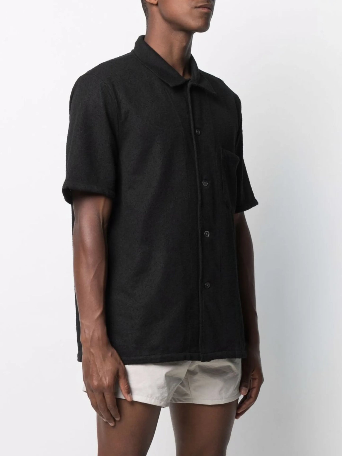 bouclé short-sleeve shirt