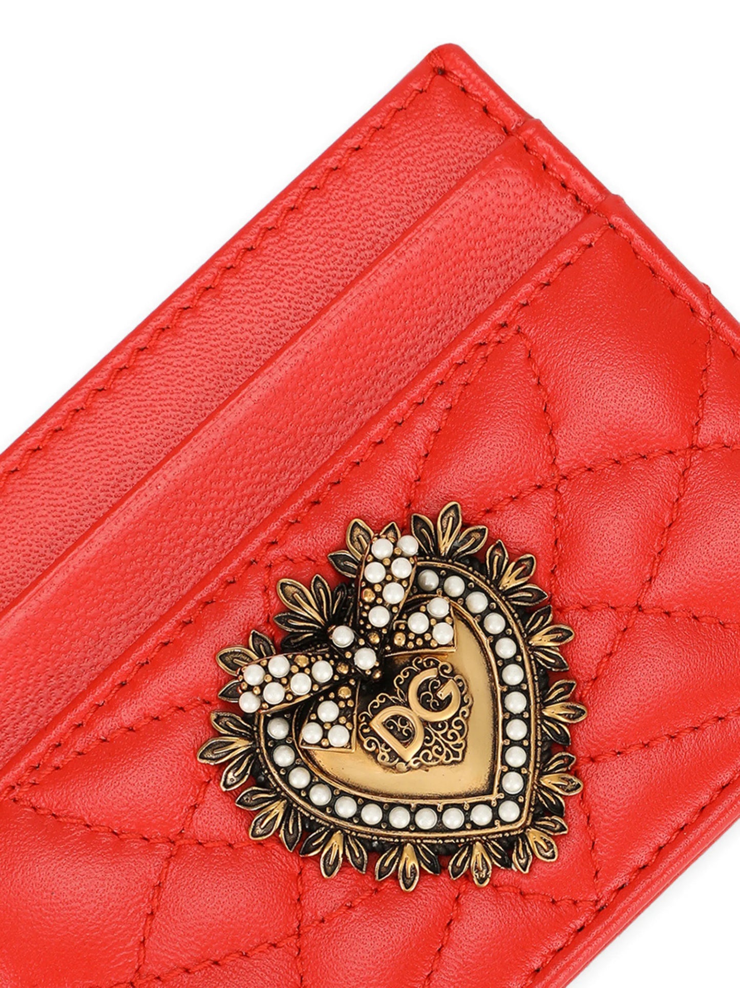 logo-plaque quilted cardholder