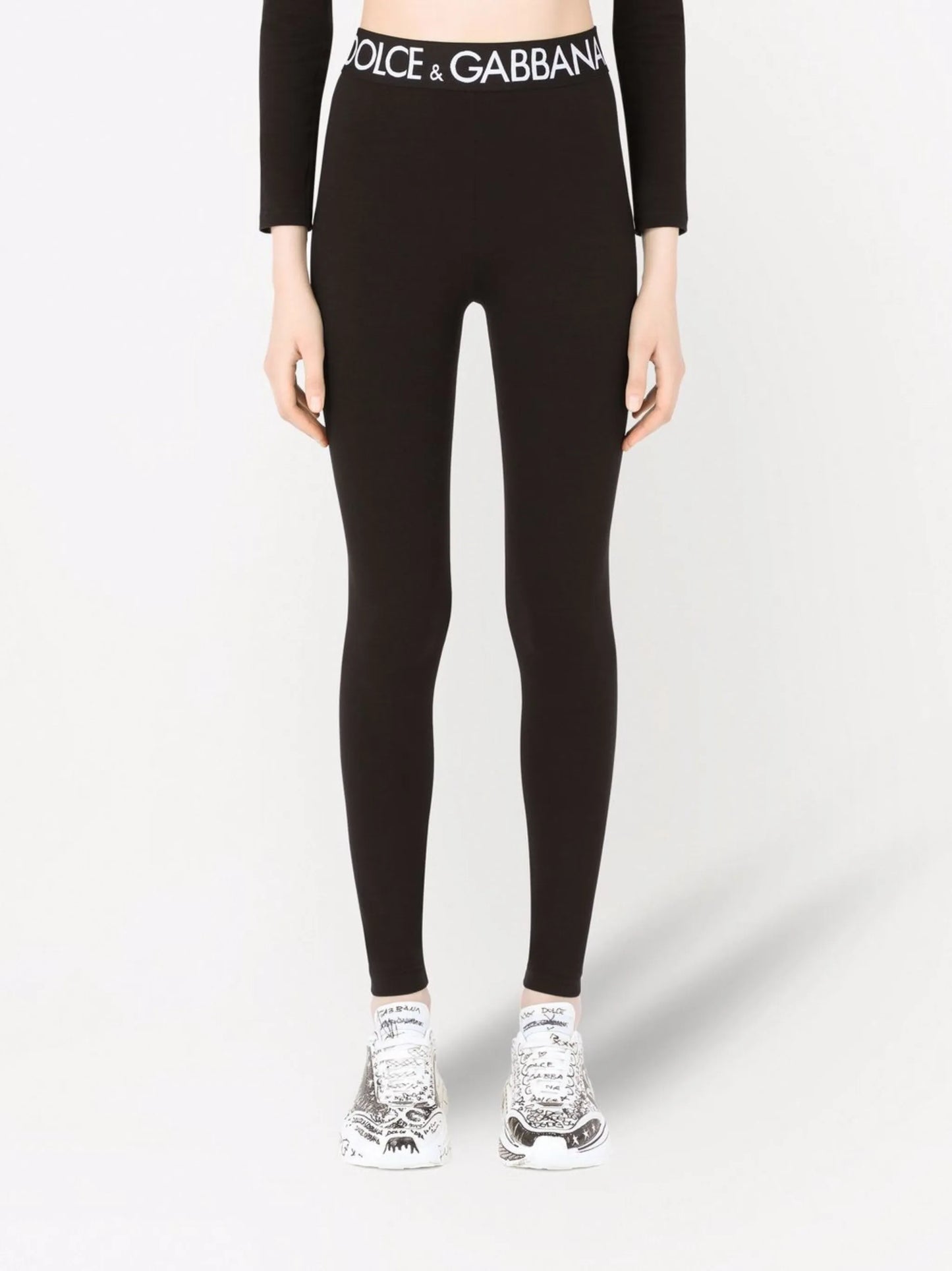 logo-waistband jersey leggings