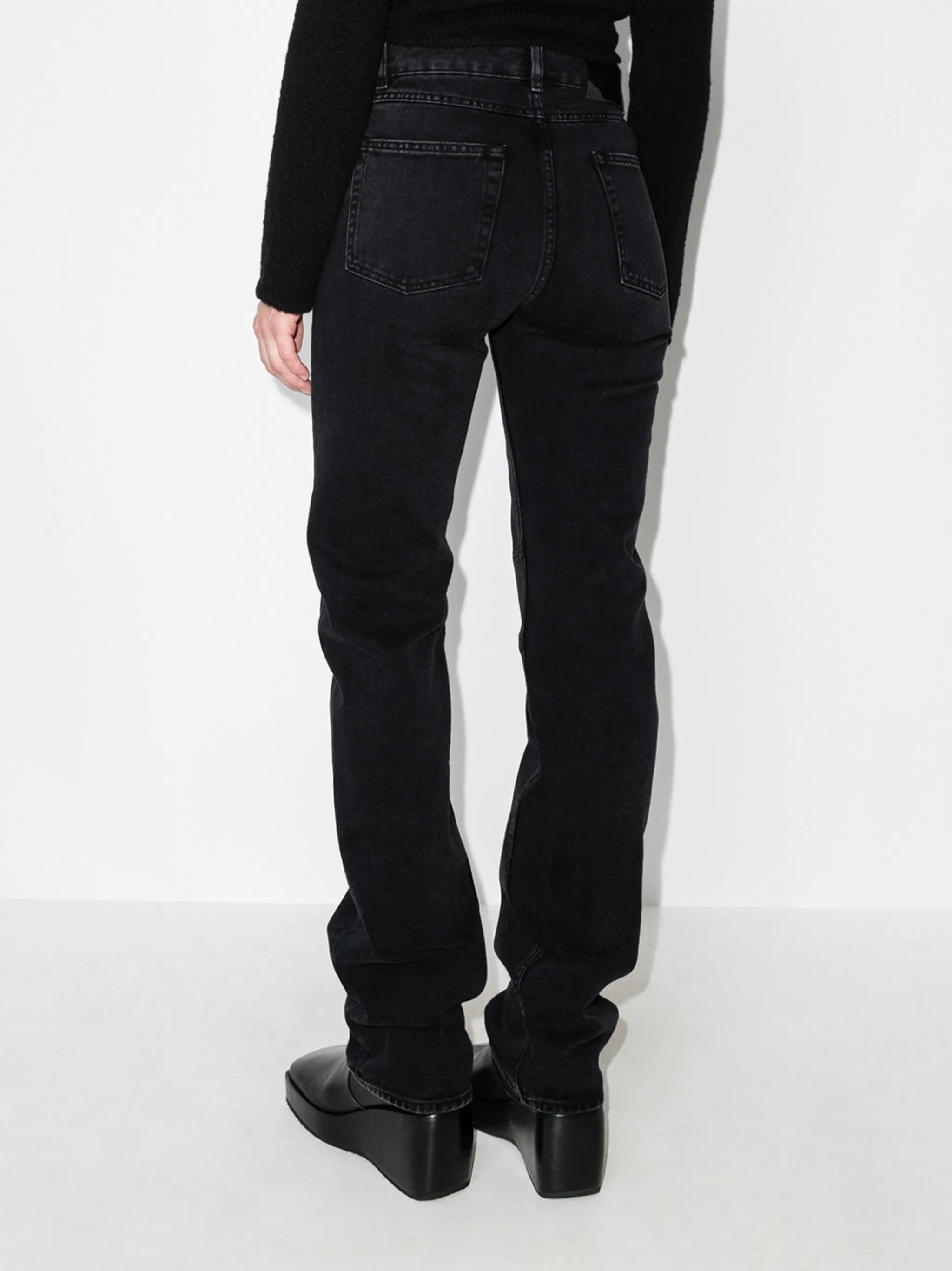Extended Linear Cut straight-leg jeans