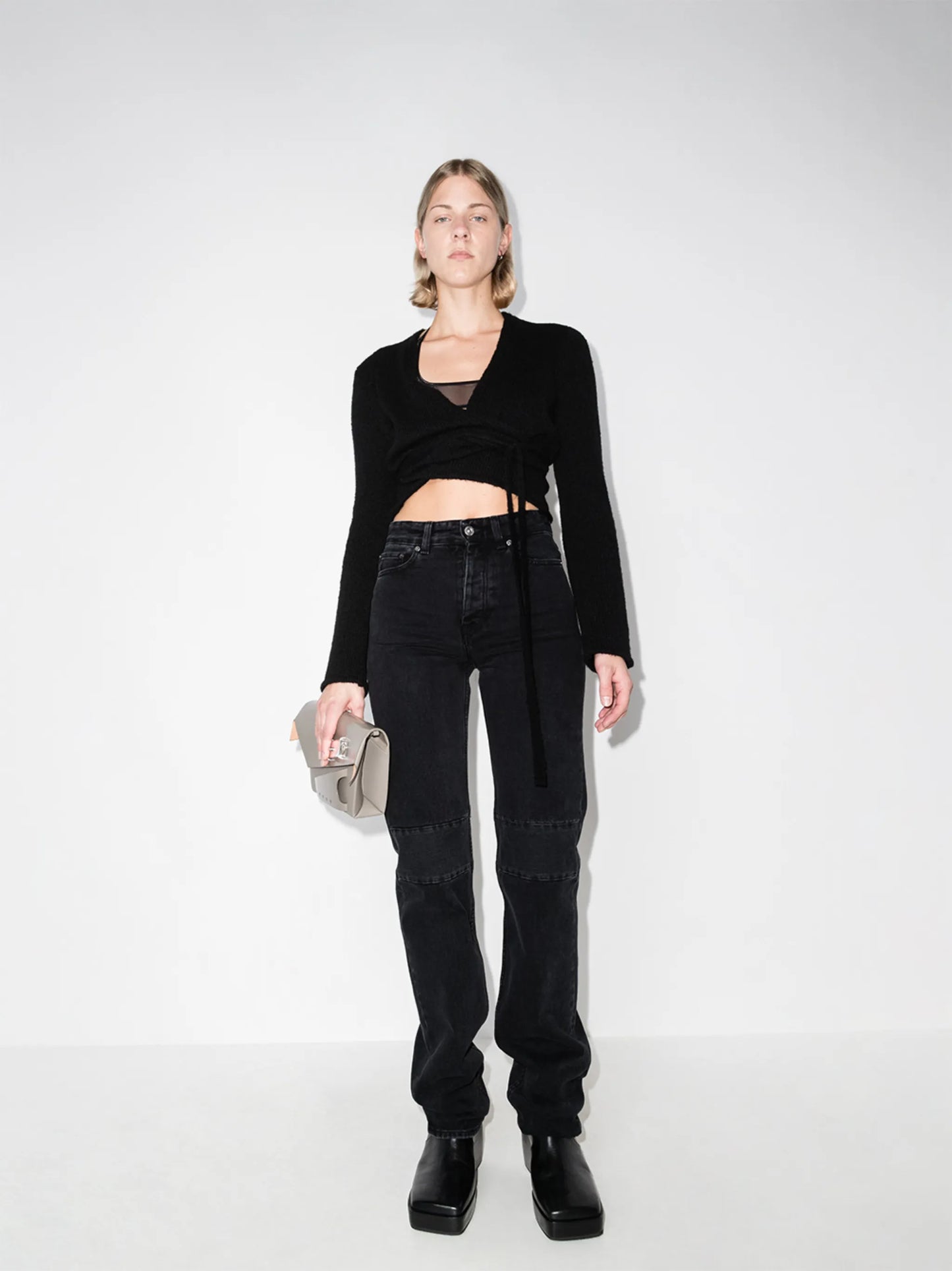 Extended Linear Cut straight-leg jeans