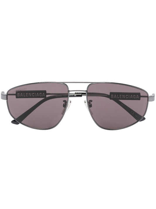 double-bridge pilot-frame sunglasses