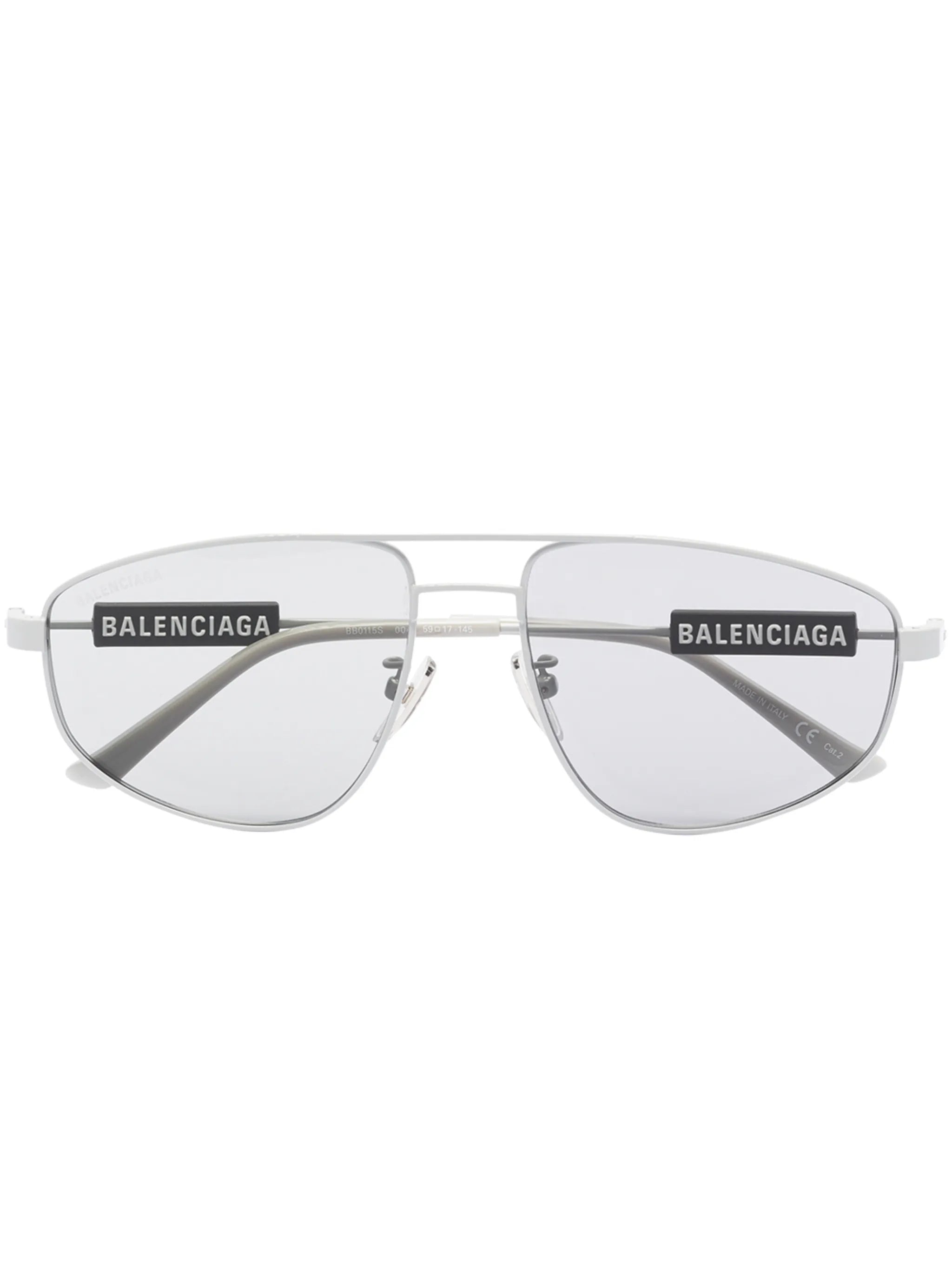 double-bridge pilot-frame sunglasses