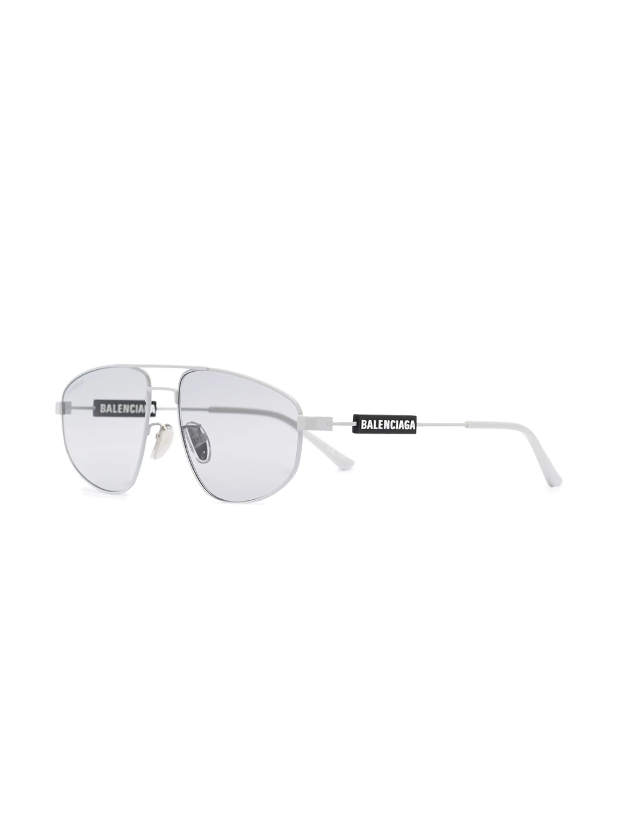 double-bridge pilot-frame sunglasses