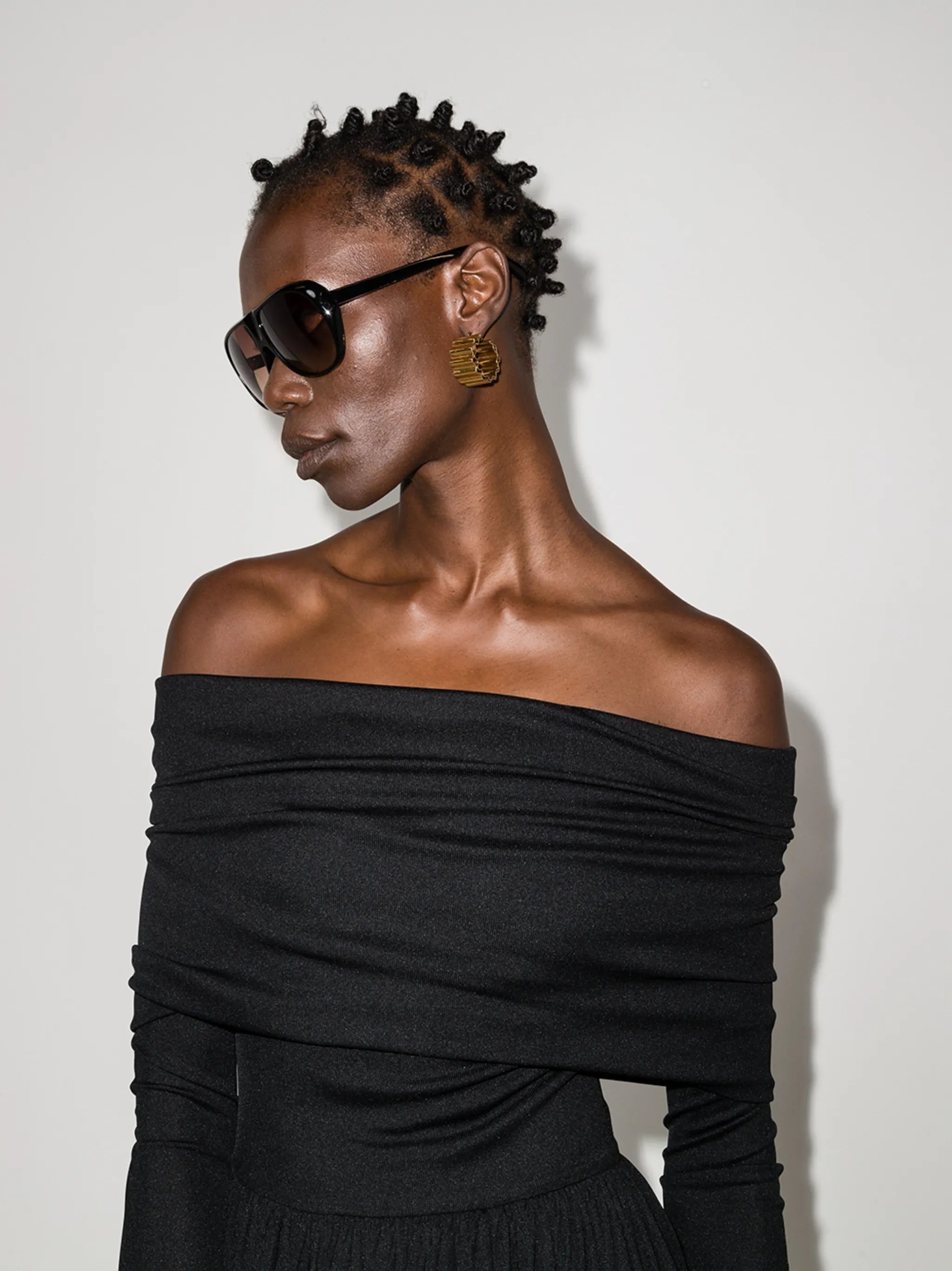 tinted pilot-frame sunglasses