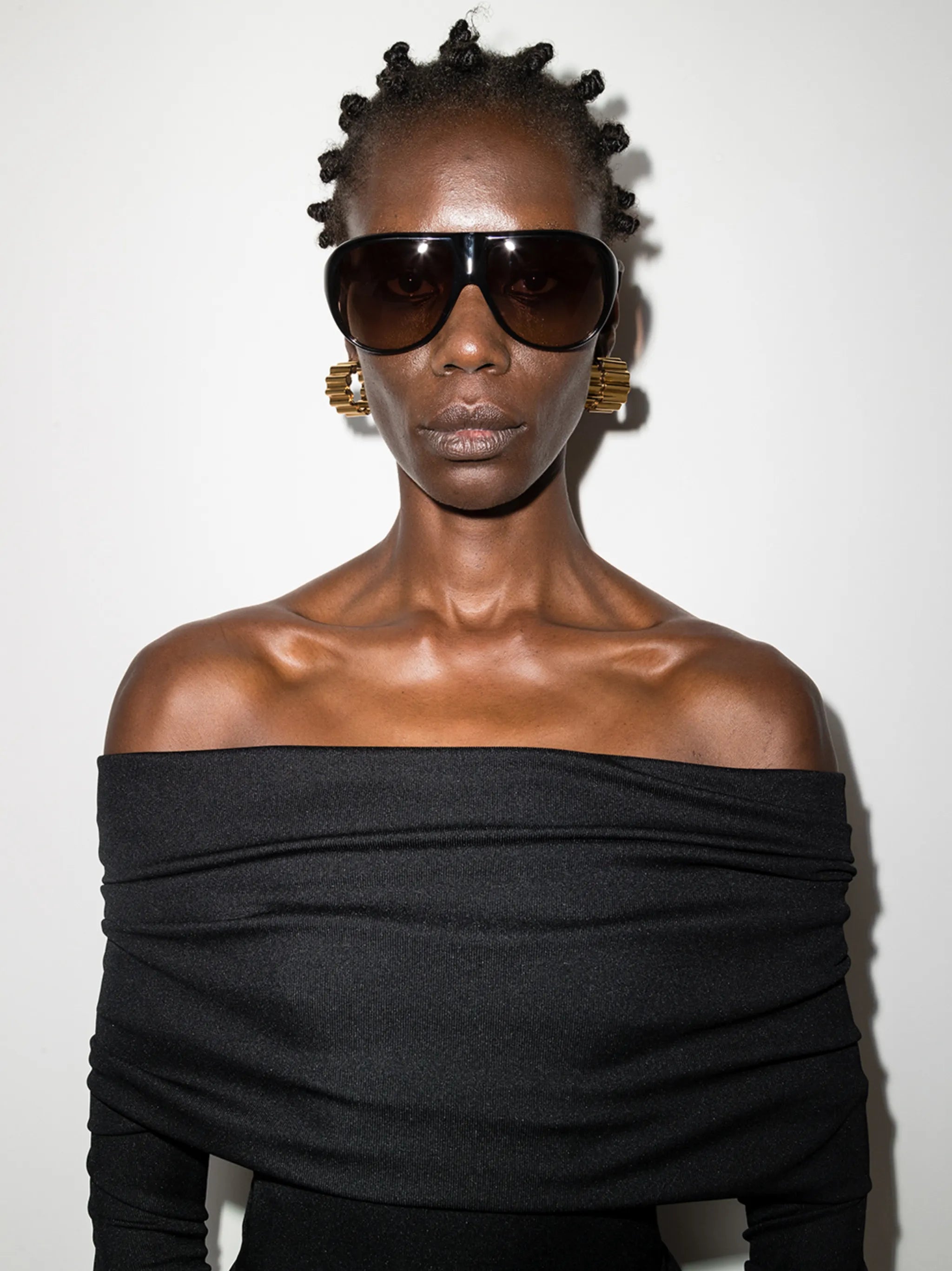 tinted pilot-frame sunglasses