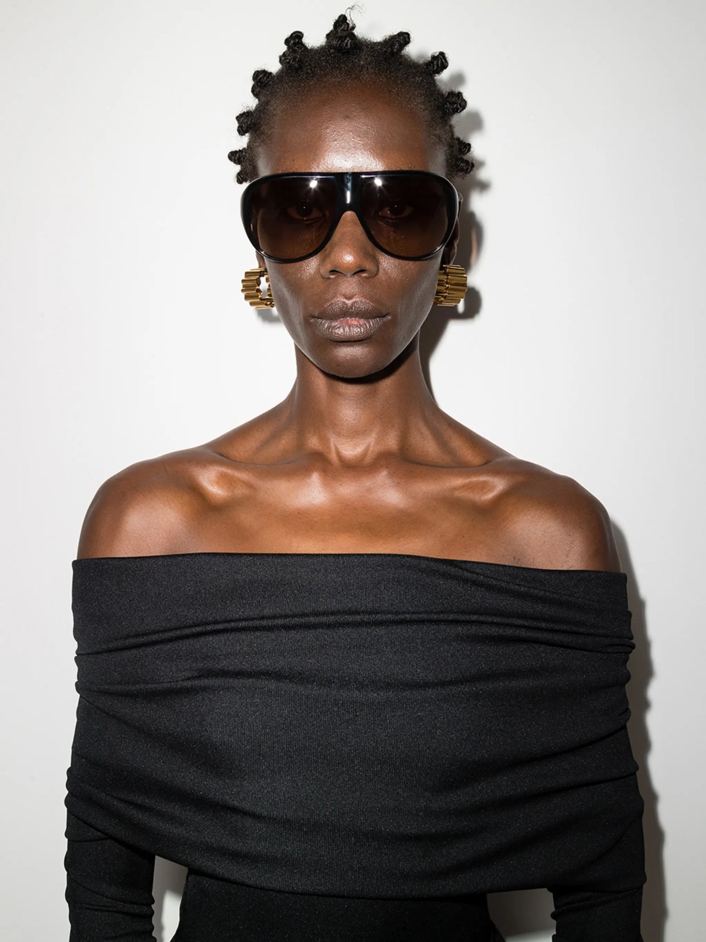 tinted pilot-frame sunglasses