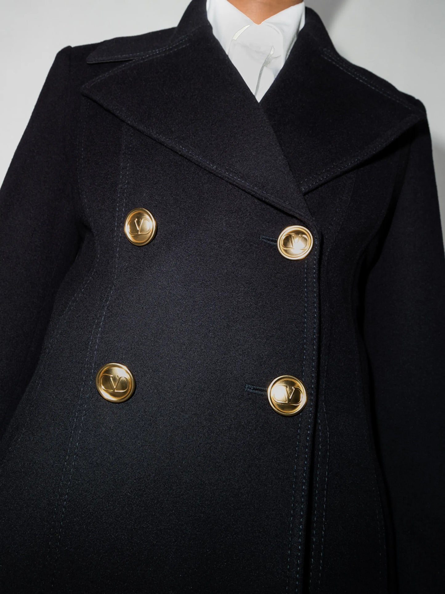 double-breasted long coat