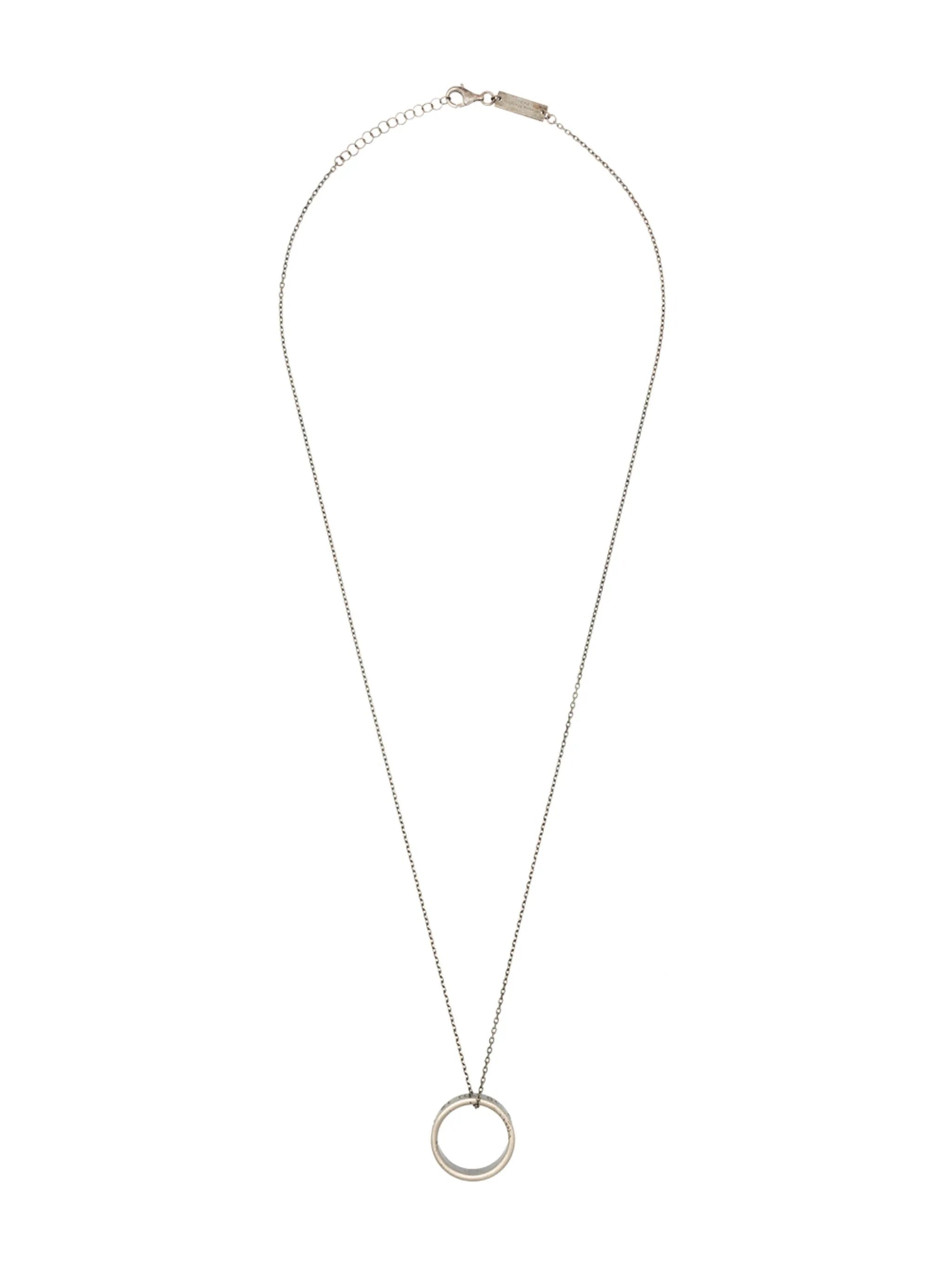number-engraved ring necklace