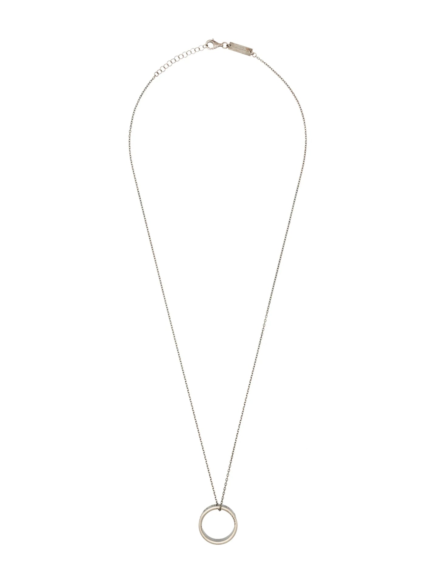 number-engraved ring necklace