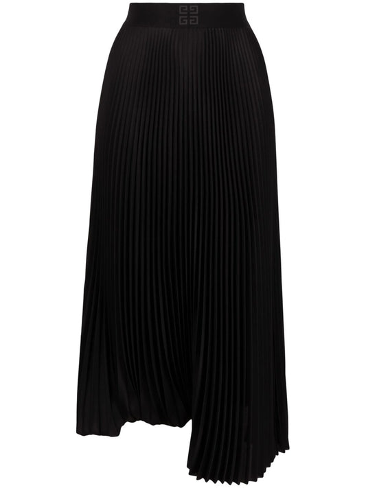 4G asymmetric pleated skirt