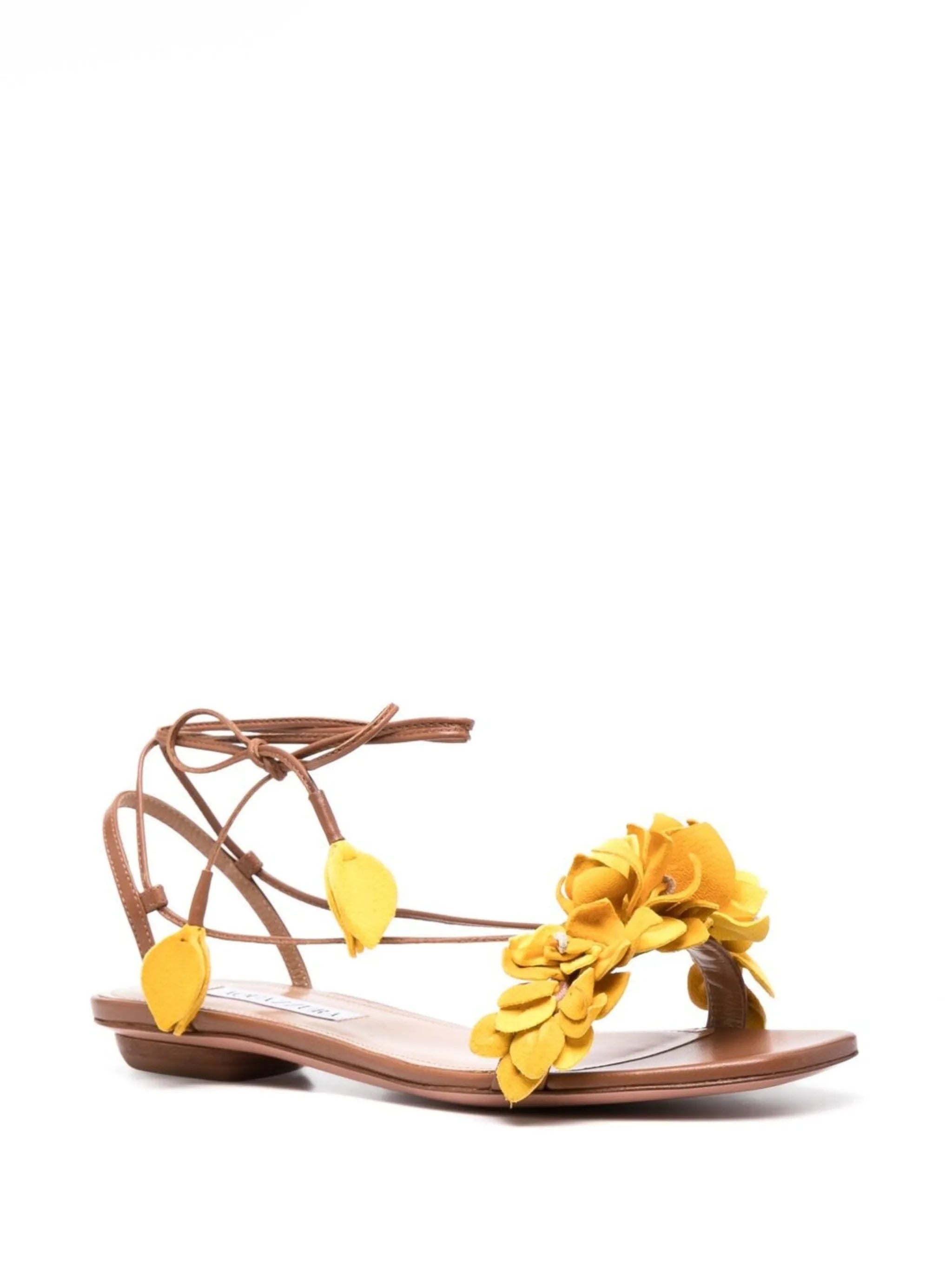 Bougainvillea laced flat sandals