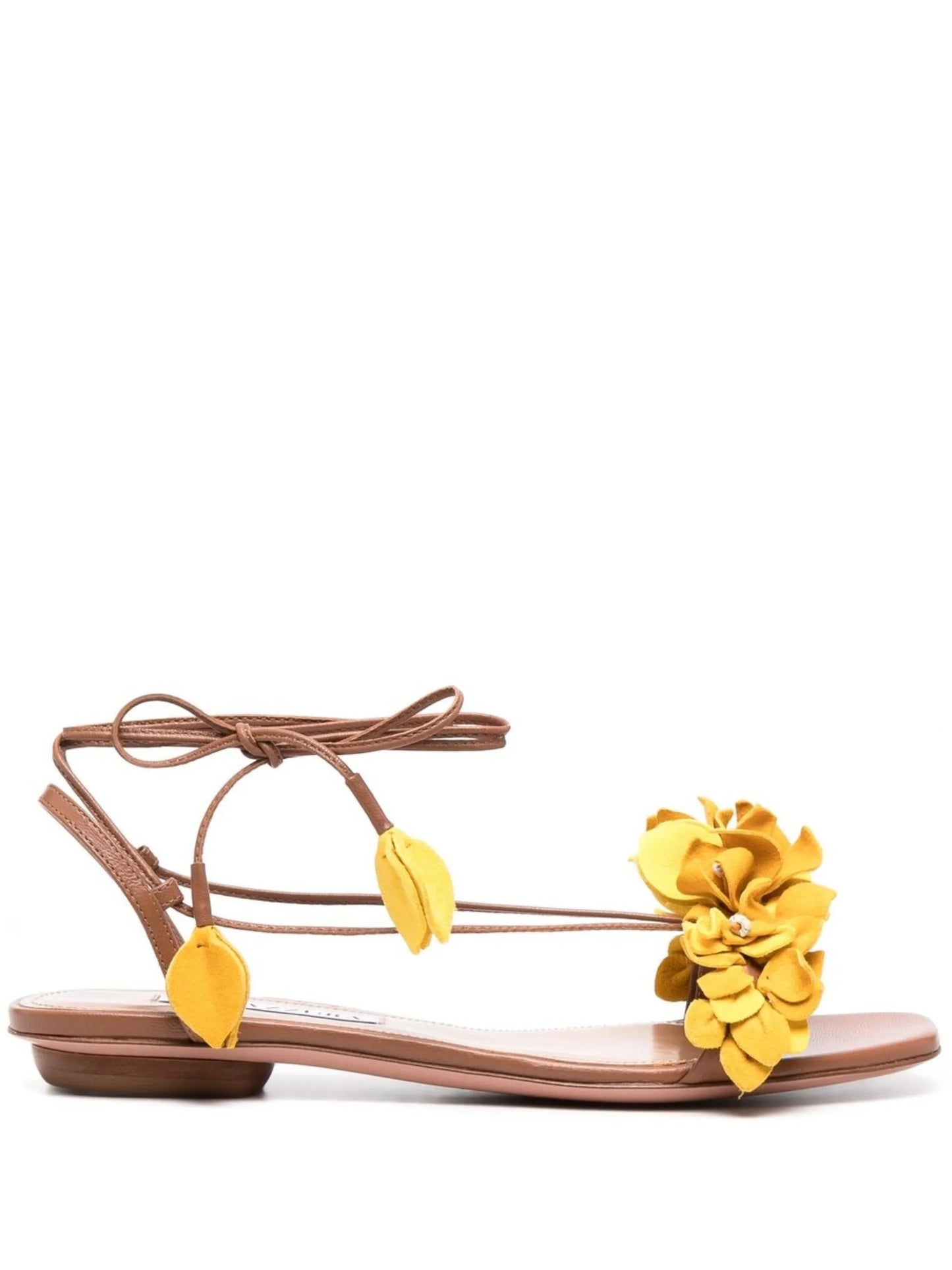 Bougainvillea laced flat sandals
