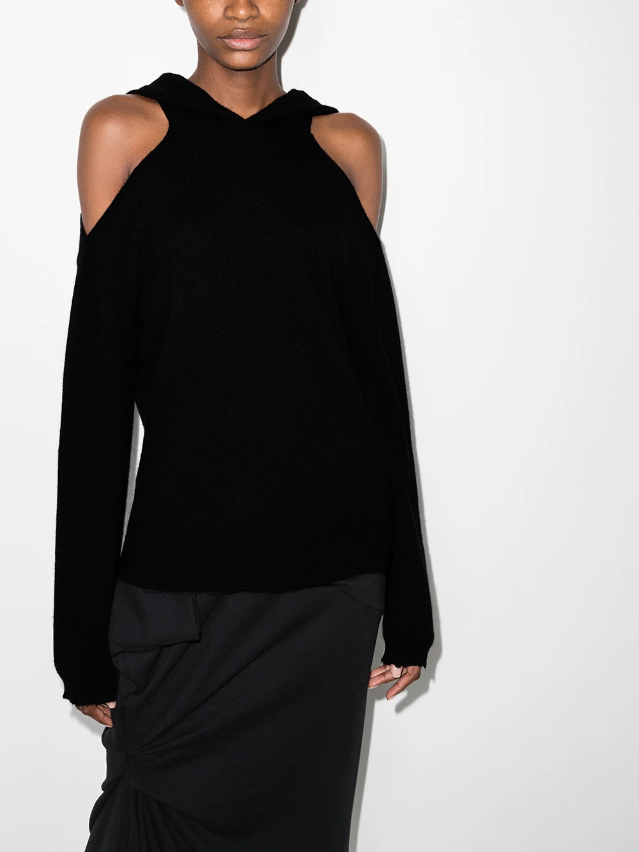 Juno cutout-shoulders hoodie