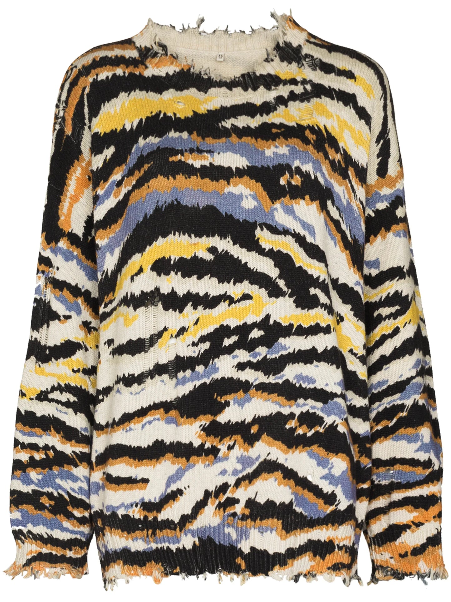deconstructed zebra pattern jumper