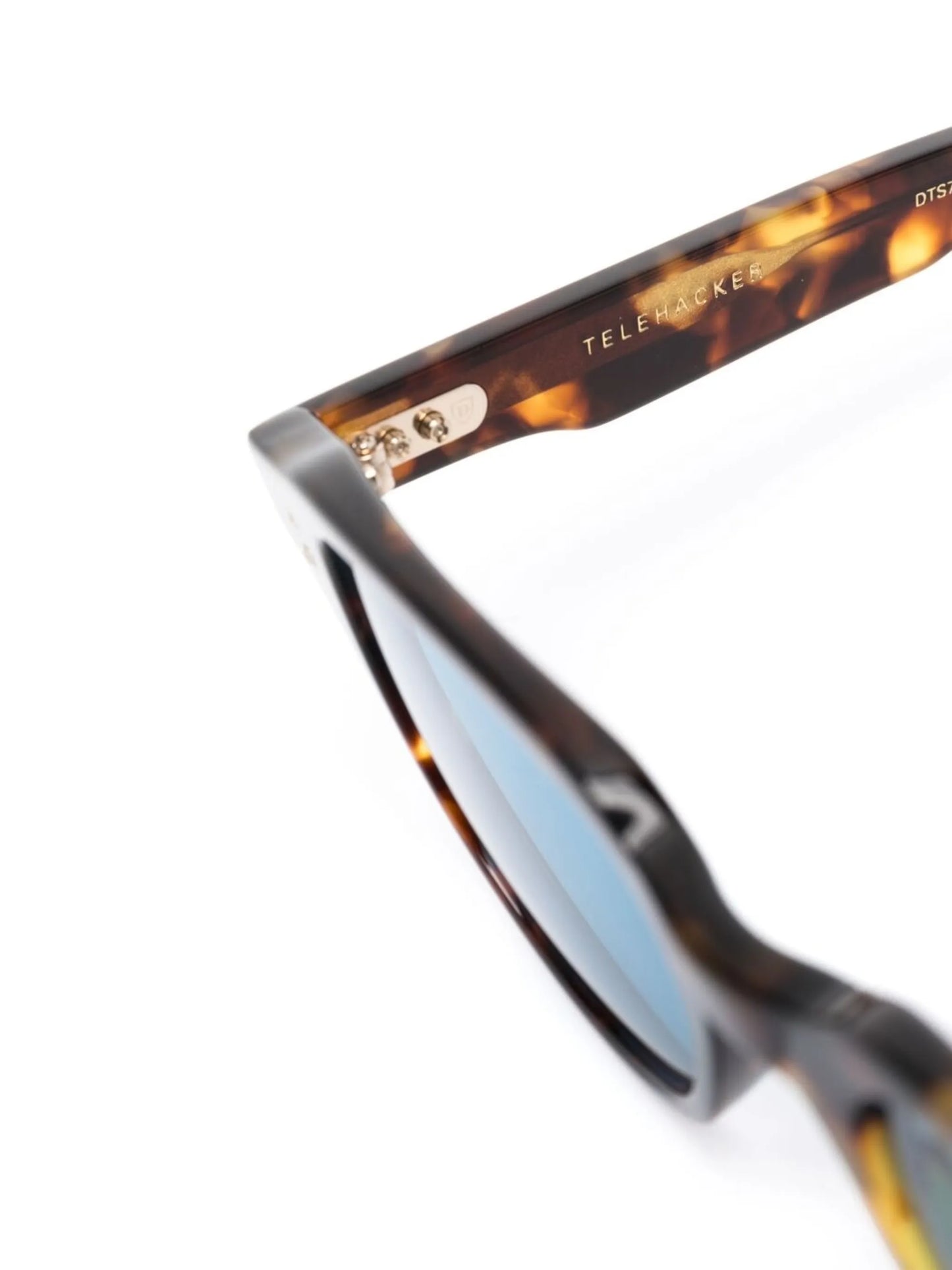 tortoiseshell-effect round-frame sunglasses