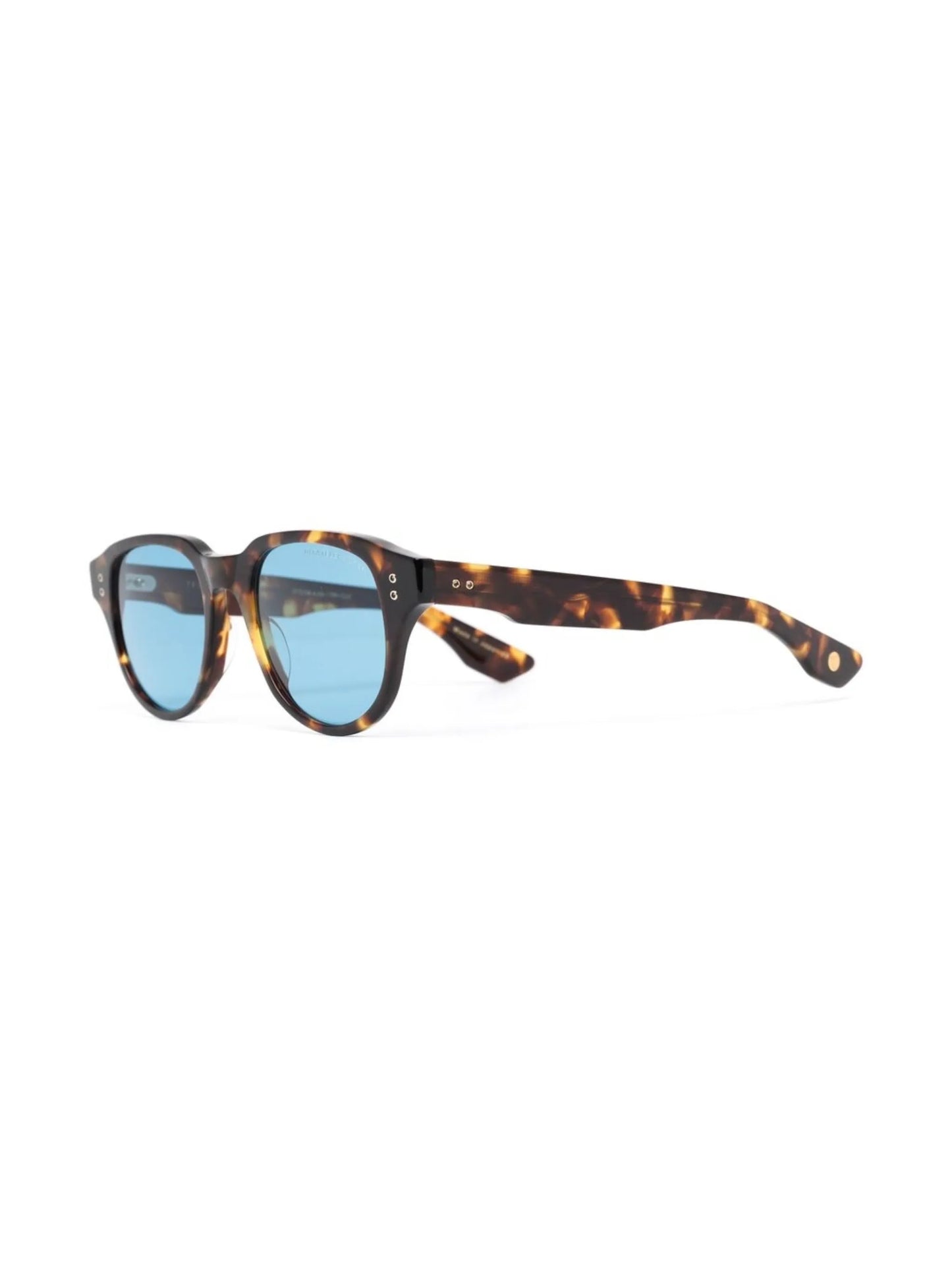tortoiseshell-effect round-frame sunglasses