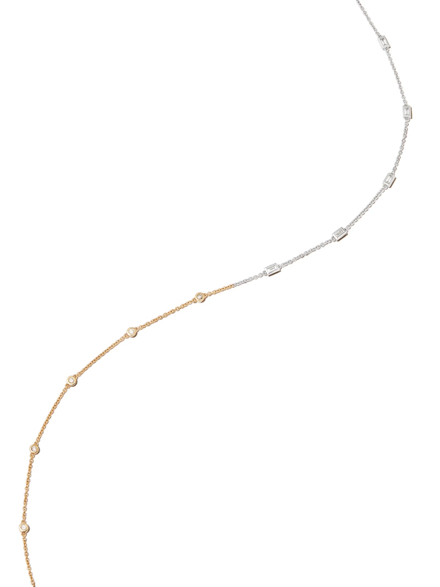 18kt yellow and white gold diamond necklace