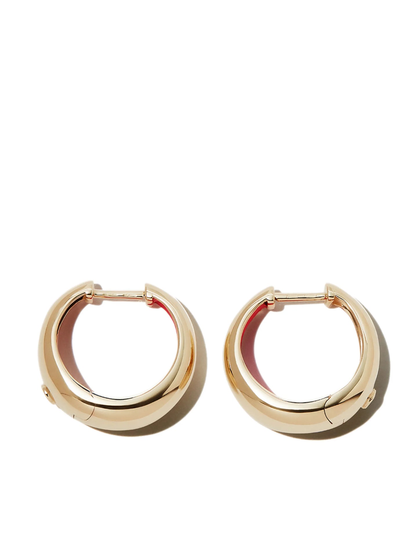 9K yellow gold diamond hoop earrings