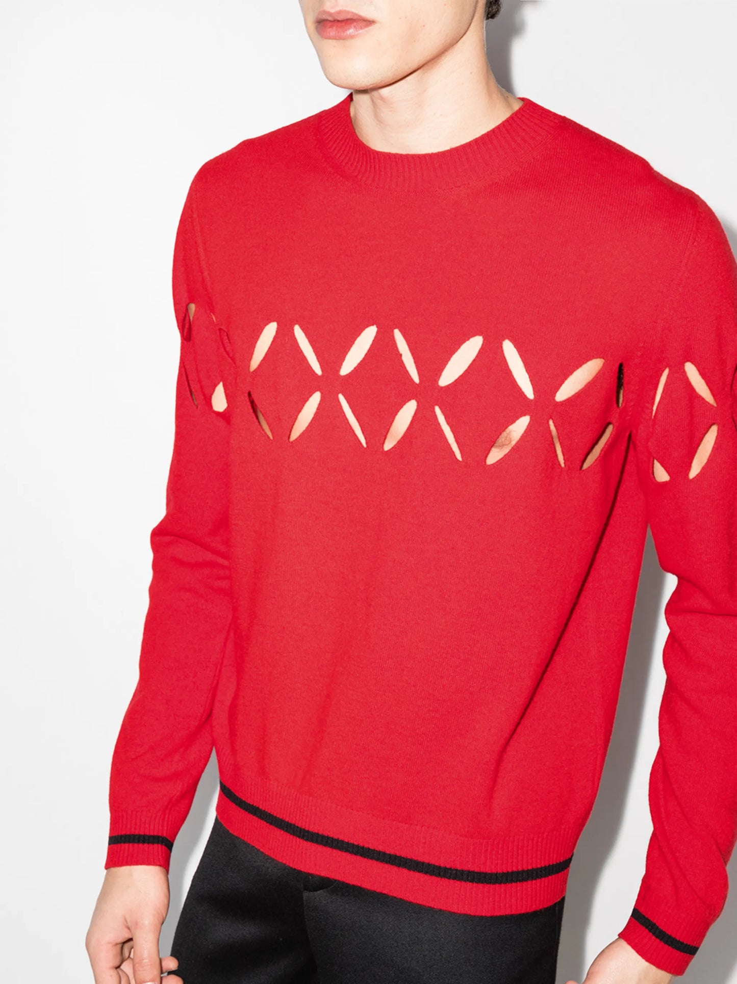 slashed cut-out jumper