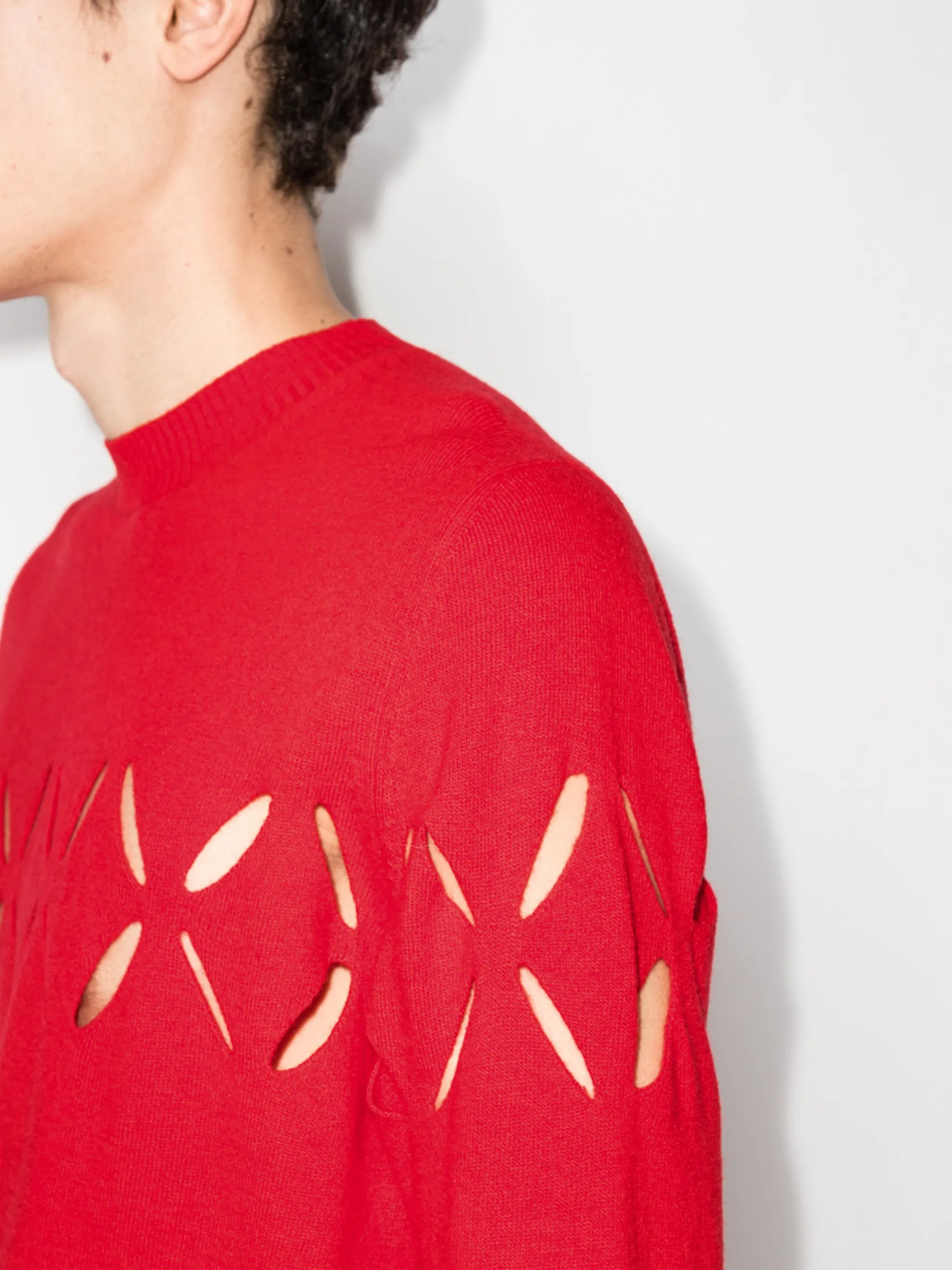 slashed cut-out jumper