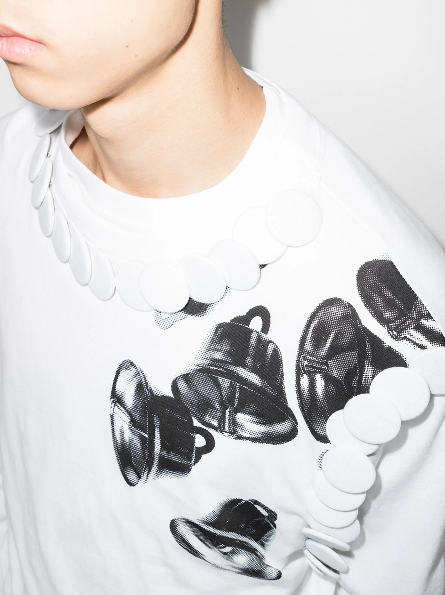 badges bell print sweatshirt