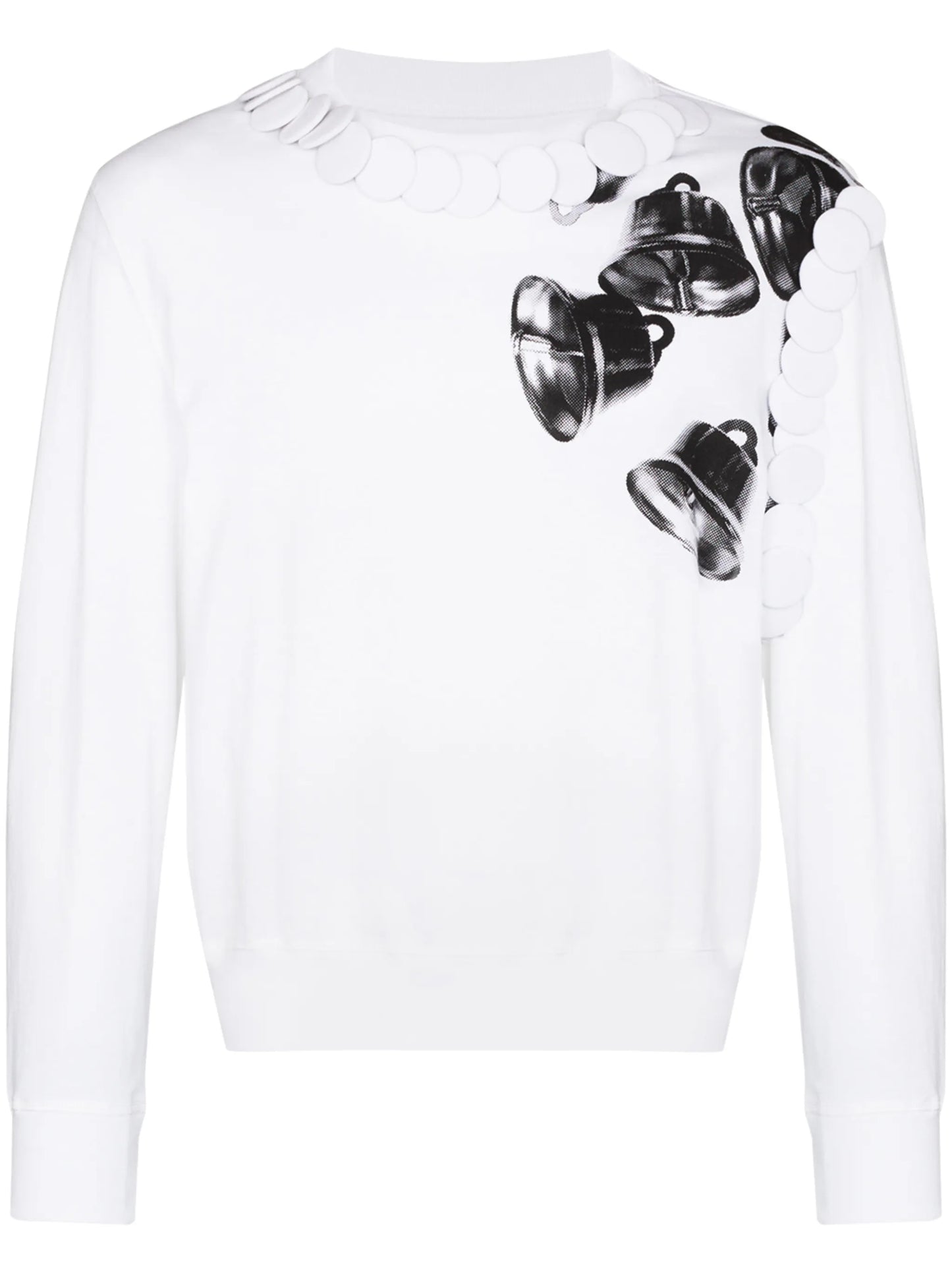 badges bell print sweatshirt