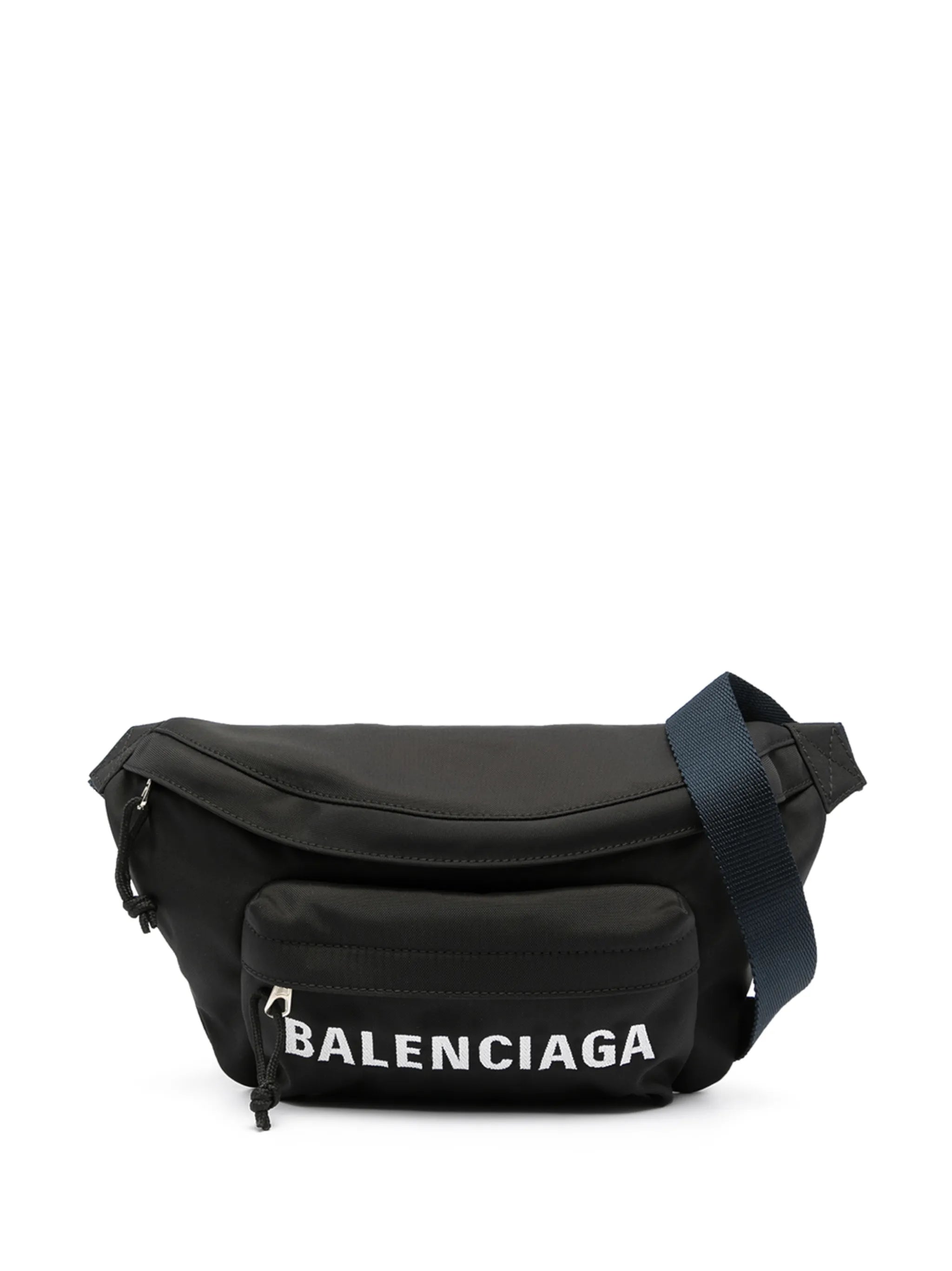 Wheel logo-embroidered belt bag