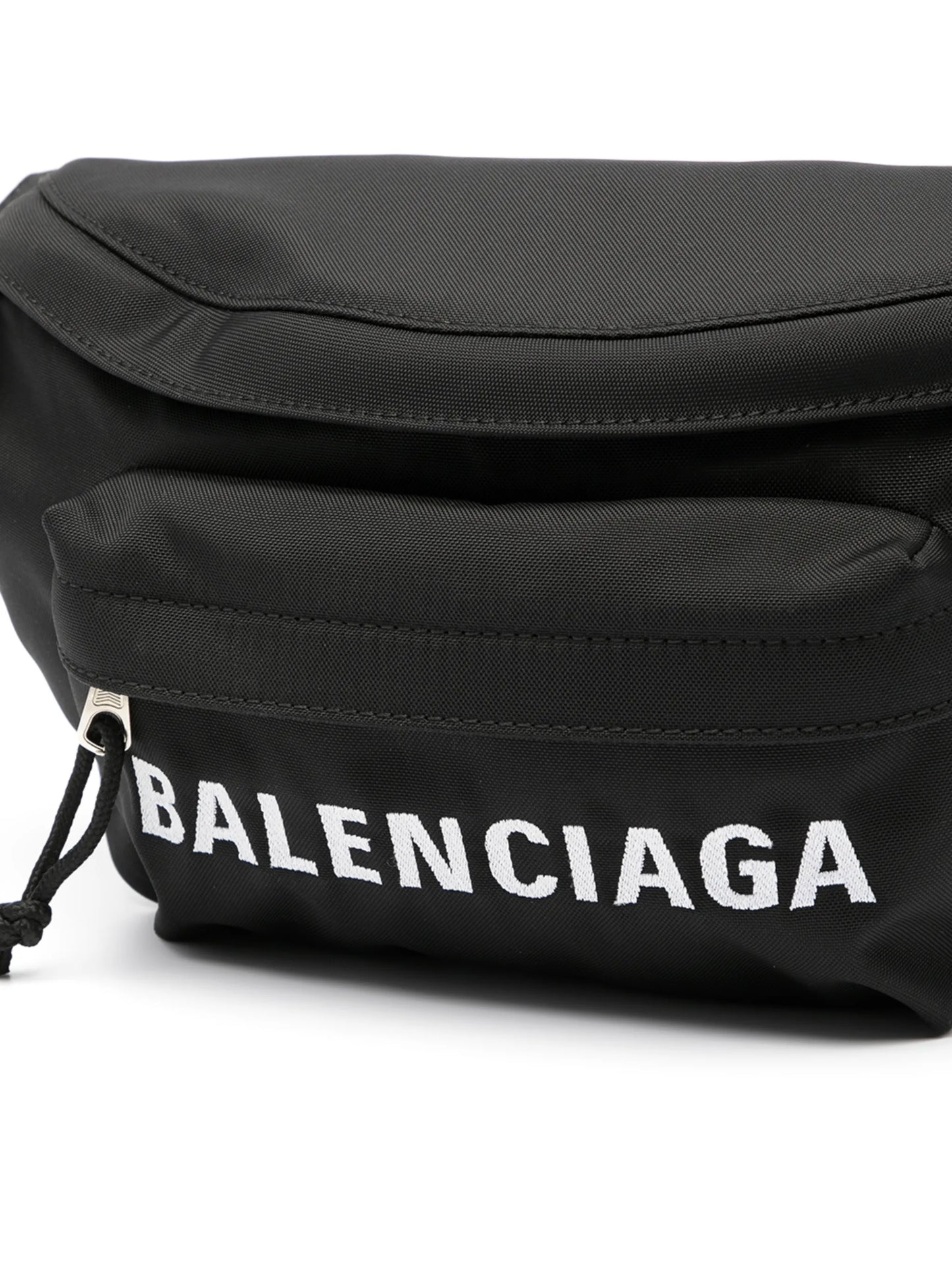 Wheel logo-embroidered belt bag
