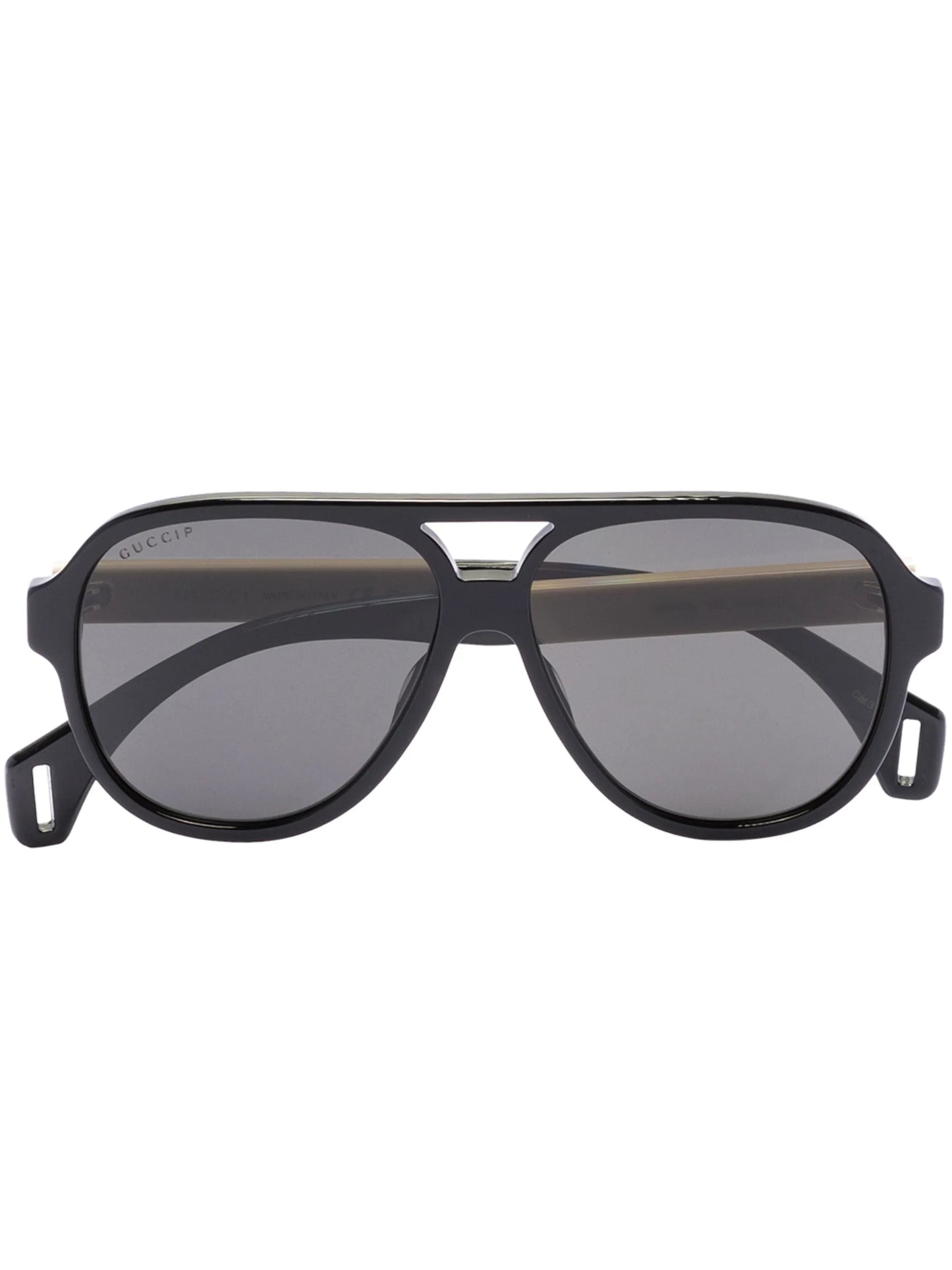 double-bridge pilot-frame sunglasses
