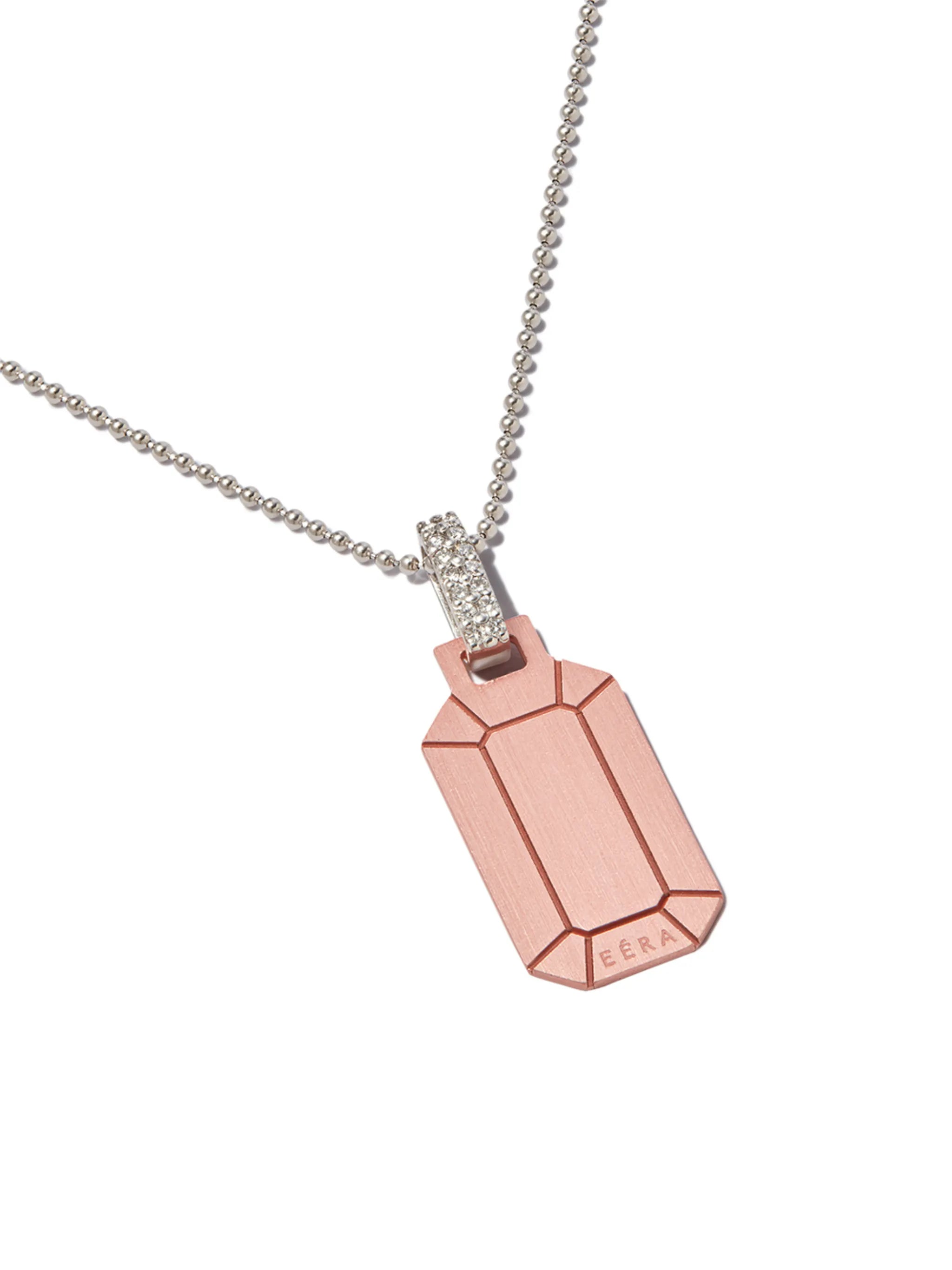 18kt white gold small Tokyo diamond pendant necklace