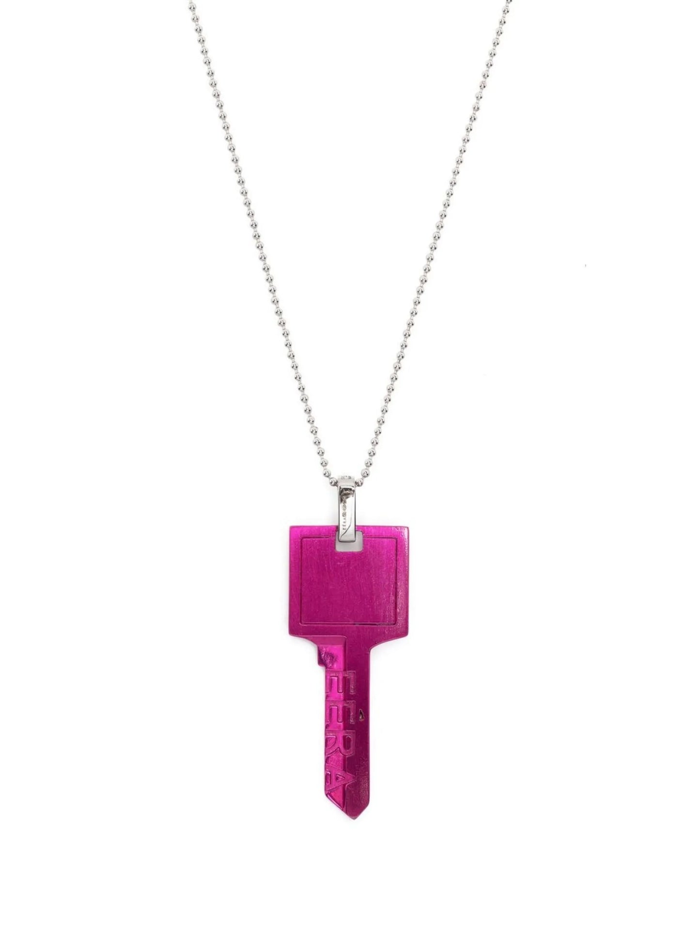 18kt white gold key pendant necklace