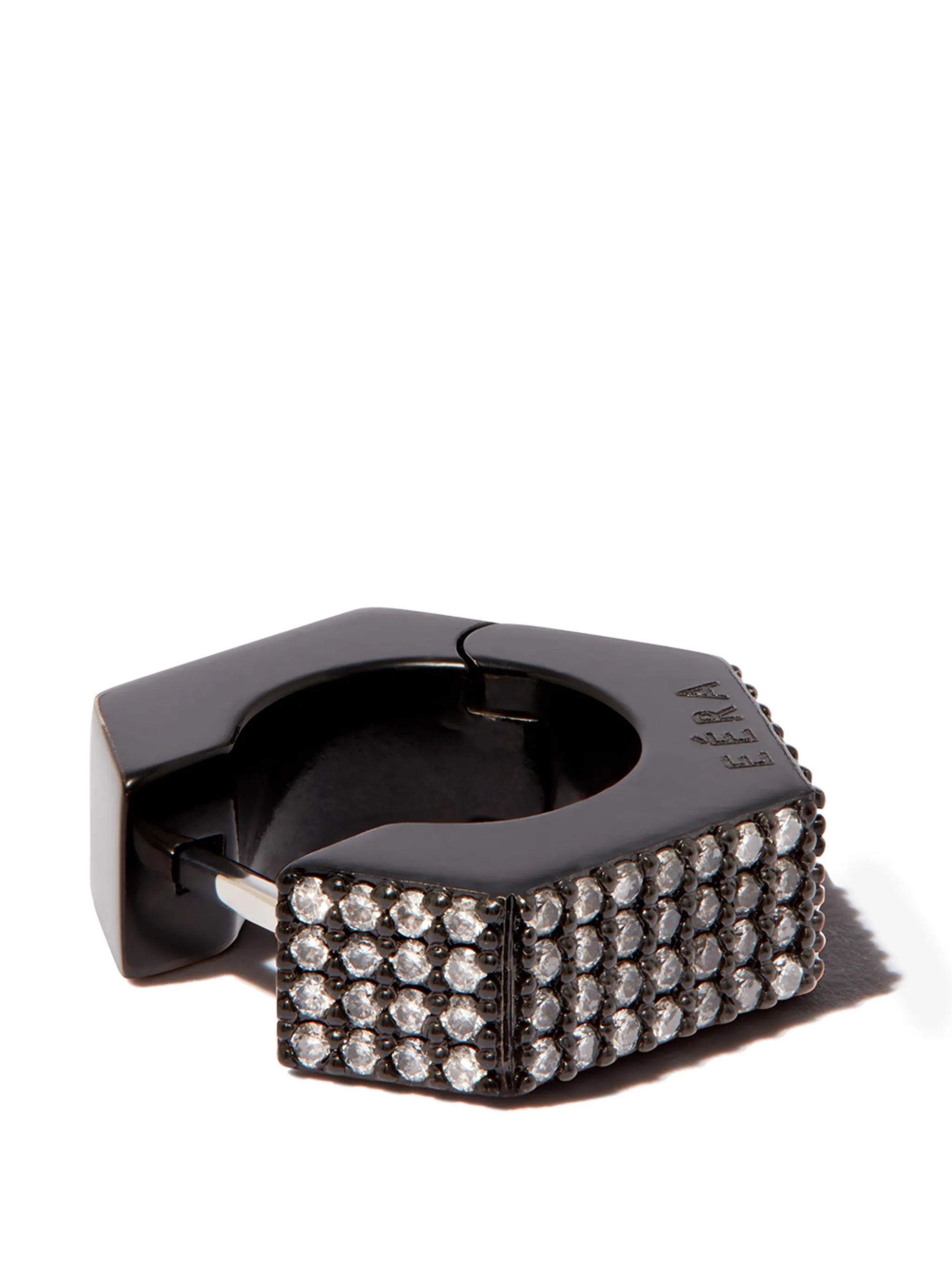 18kt black gold Bullone diamond earring