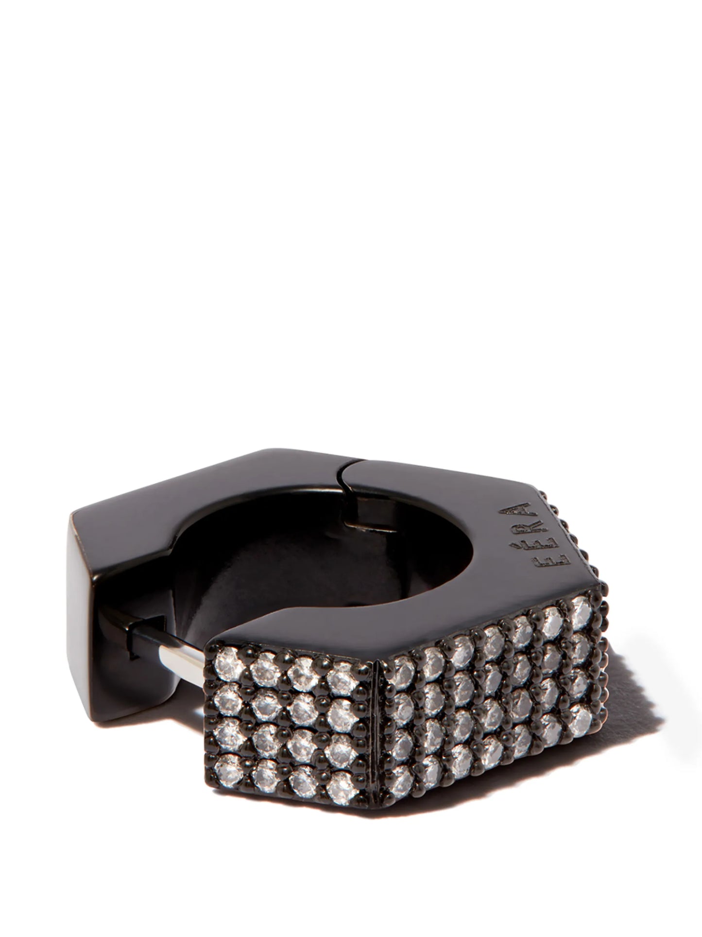 18kt black gold Bullone diamond earring