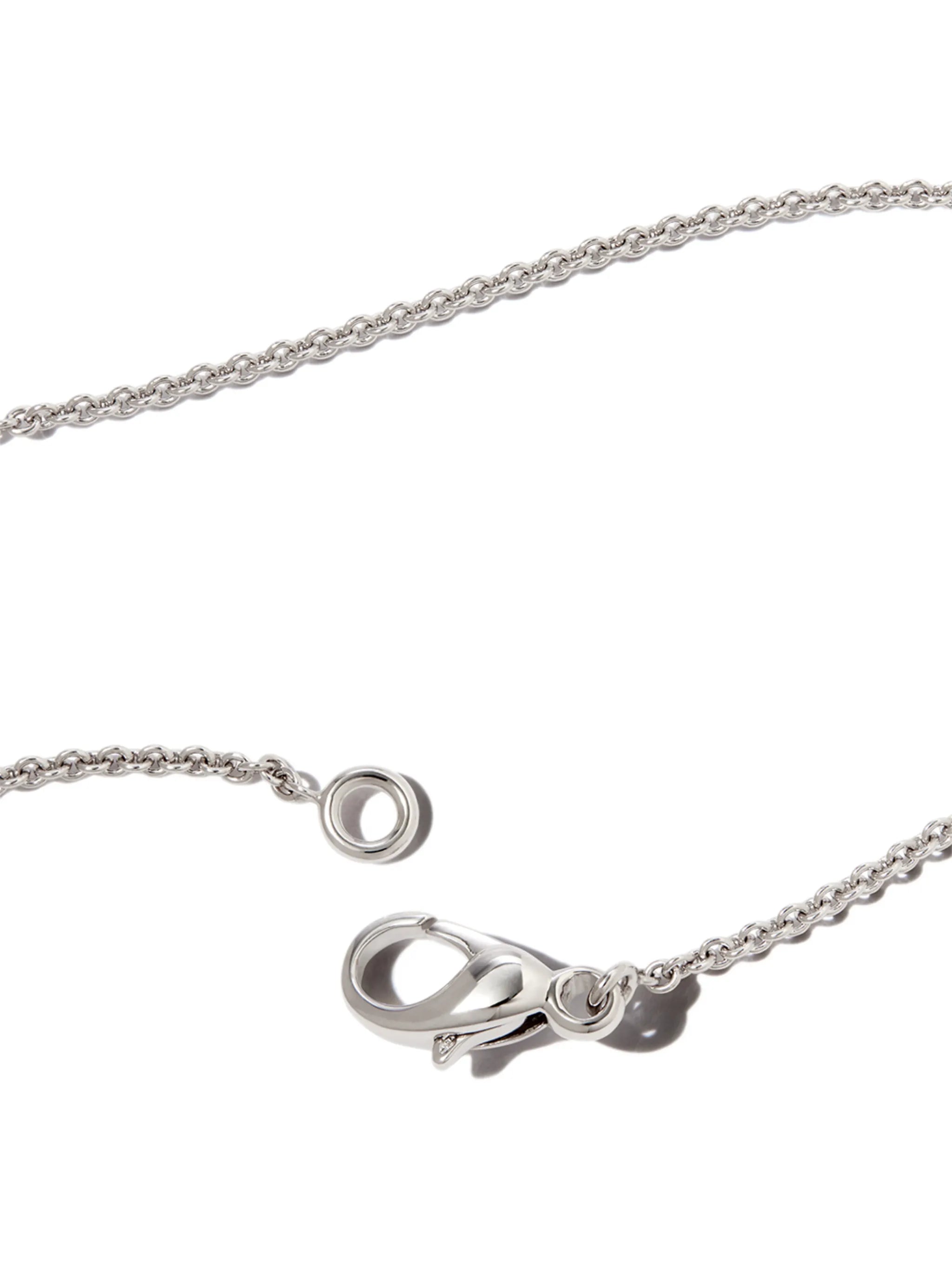 18kt white gold Lock pendant necklace