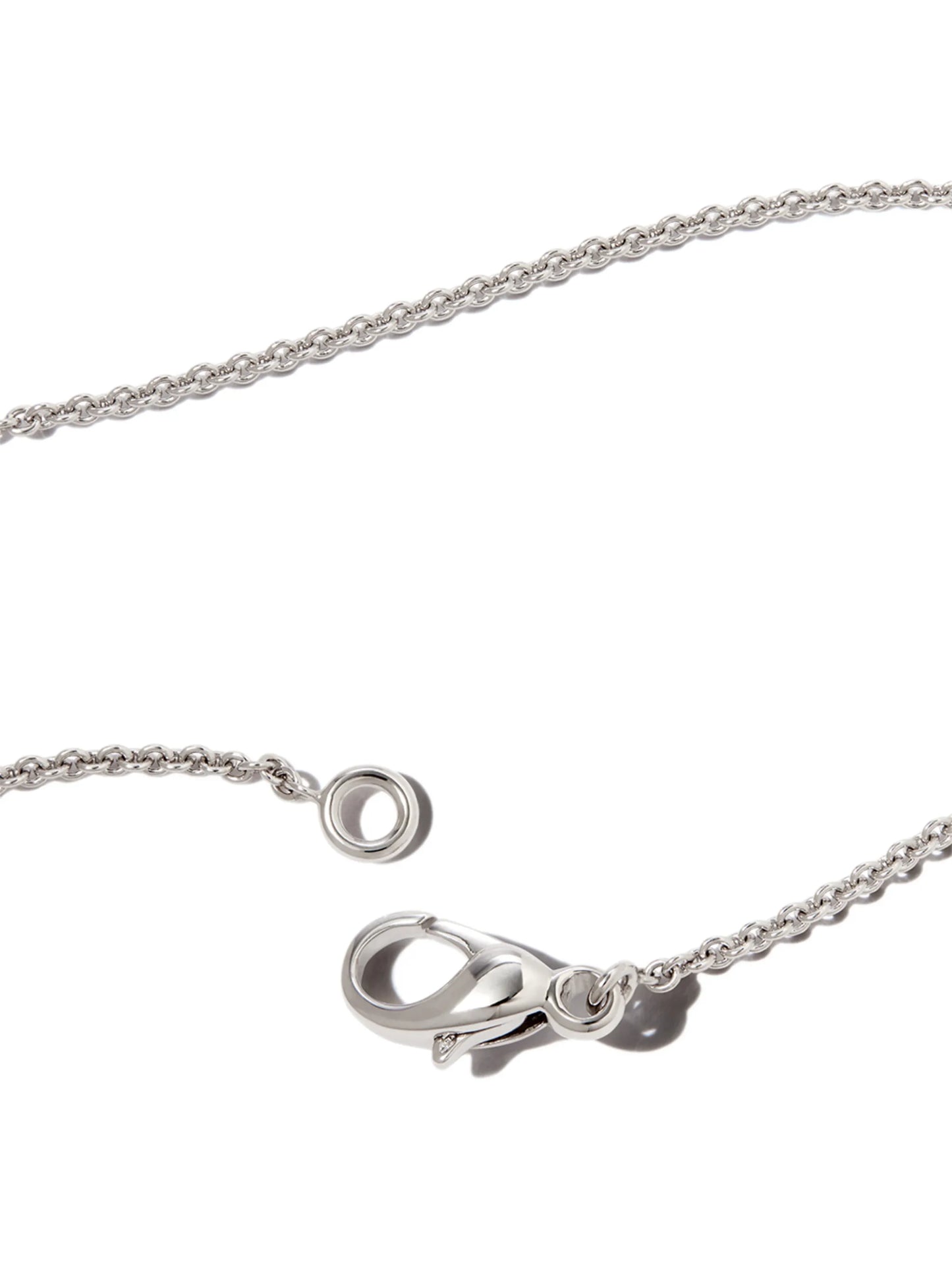 18kt white gold Lock pendant necklace