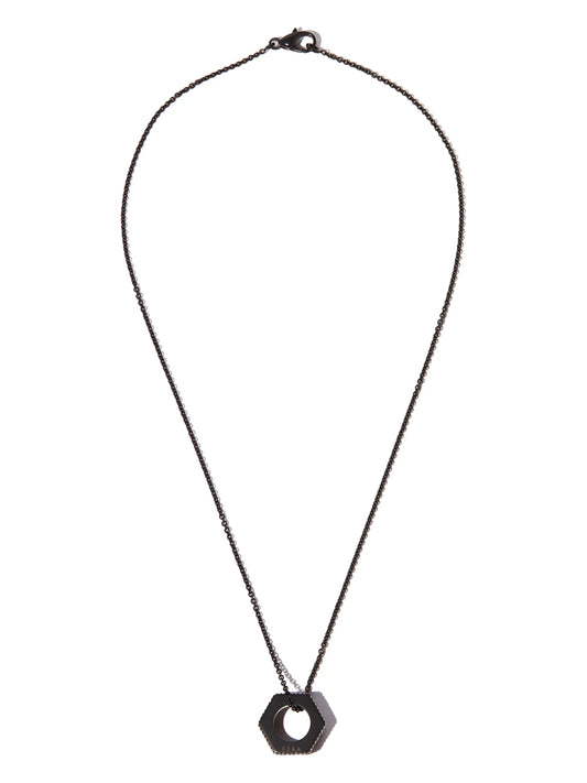 18kt black gold diamond necklace