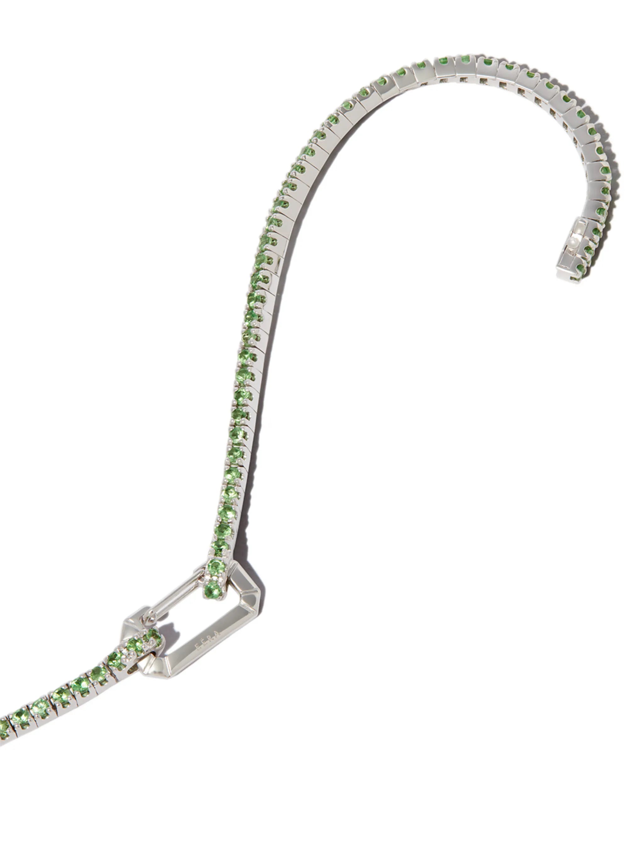 18kt white gold Paris tennis sapphire bracelet