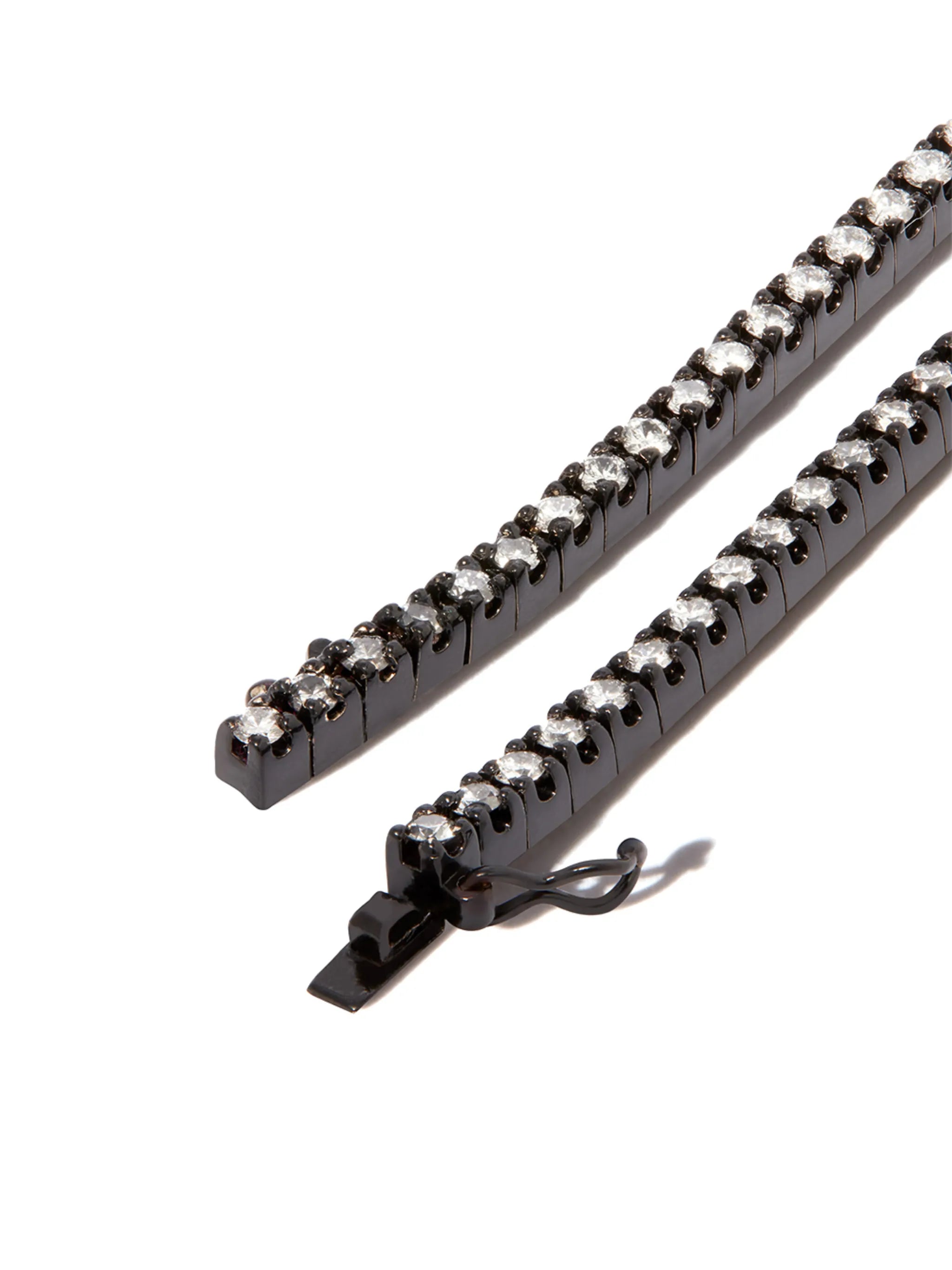 18kt black gold diamond tennis bracelet